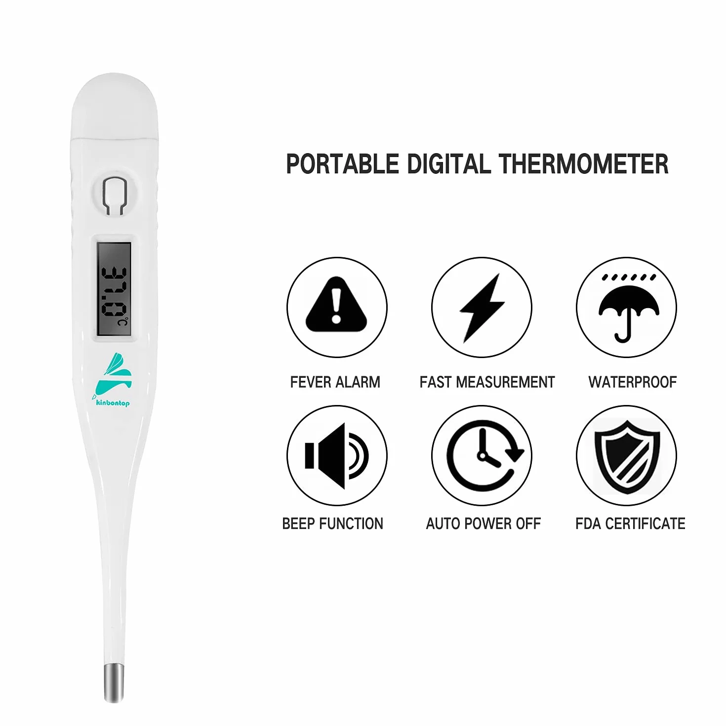 Termómetro corporal digital para adultos, niños y bebés