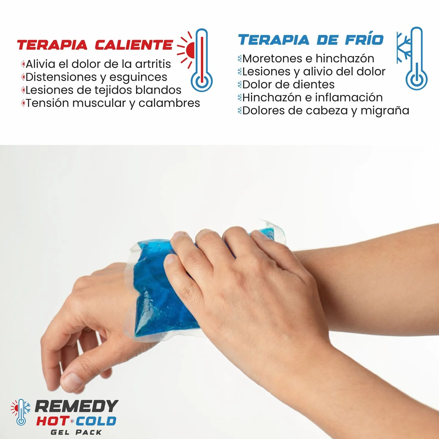 Boston Tech REMEDY Bolsa de Gel Frío y Calor con funda multiposición Pack de 2