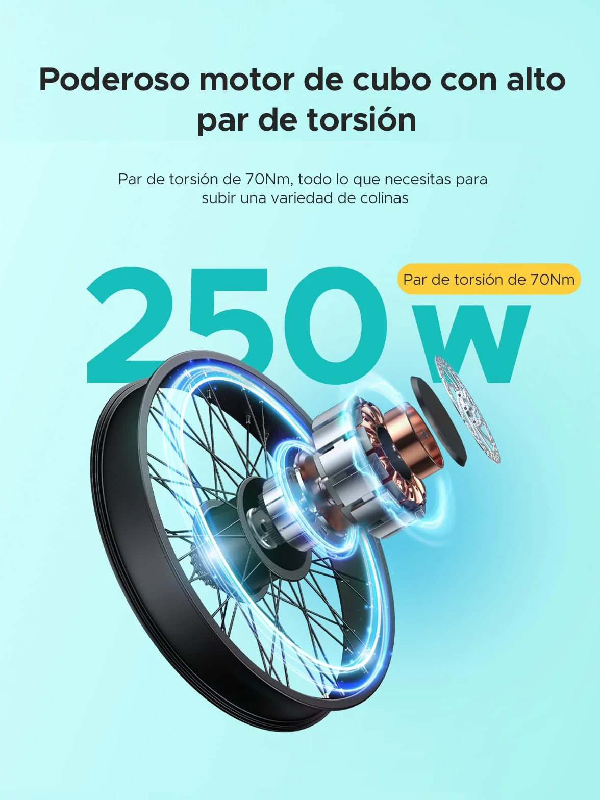 ENGWE E26 Bicicleta Eléctrica para Adultos, 26"x4.0" Fat Tire, Bicicleta de Montaña Eléctrica de 250W, Batería de 48V 16Ah, Alcance de hasta 140KM, 7 velocidades, Suspensión Dual MTB