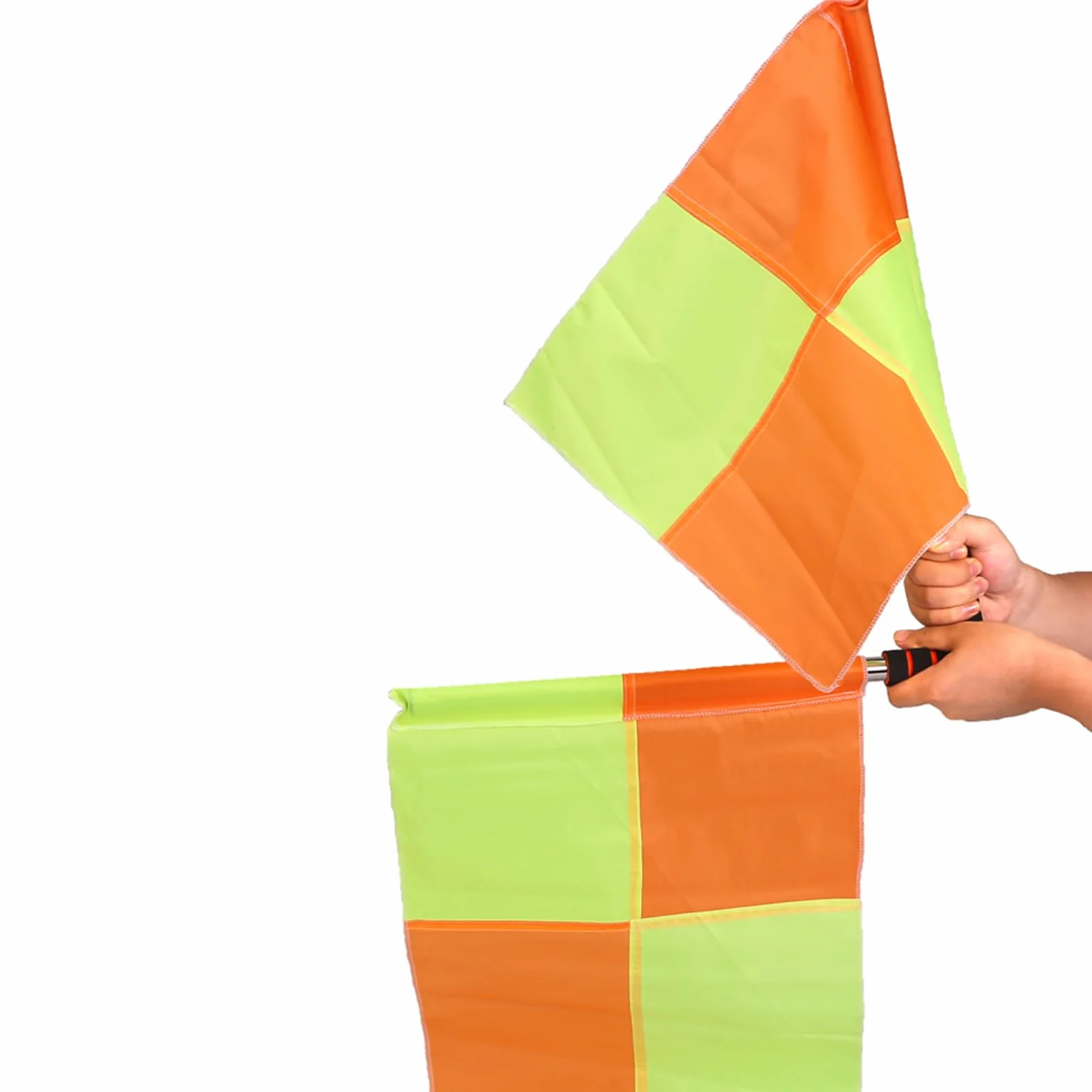 Banderines De Árbitro De Fútbol, Juego De 2 Banderines De Juez Para Deportes, Naranja Y Amarillo, Mango Ergonómico Para Equipo De Entrenamiento De Fútbol En Partidos