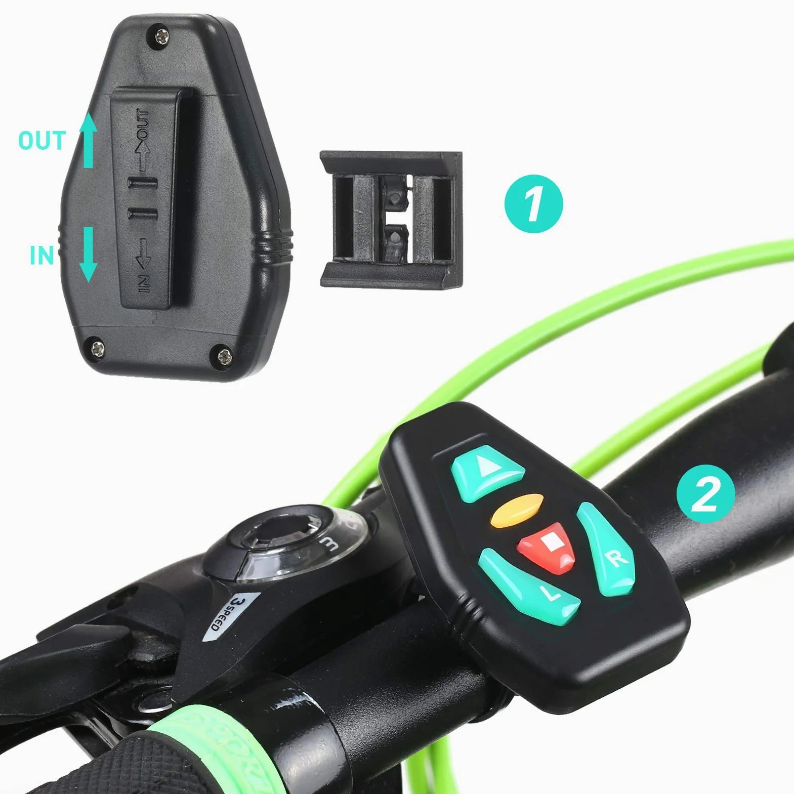 Lixada Chaleco de señal de Giro LED, Chaleco Reflectante USB Recargable con indicador de dirección y Control Remoto, para Ciclismo Luz de Advertencia