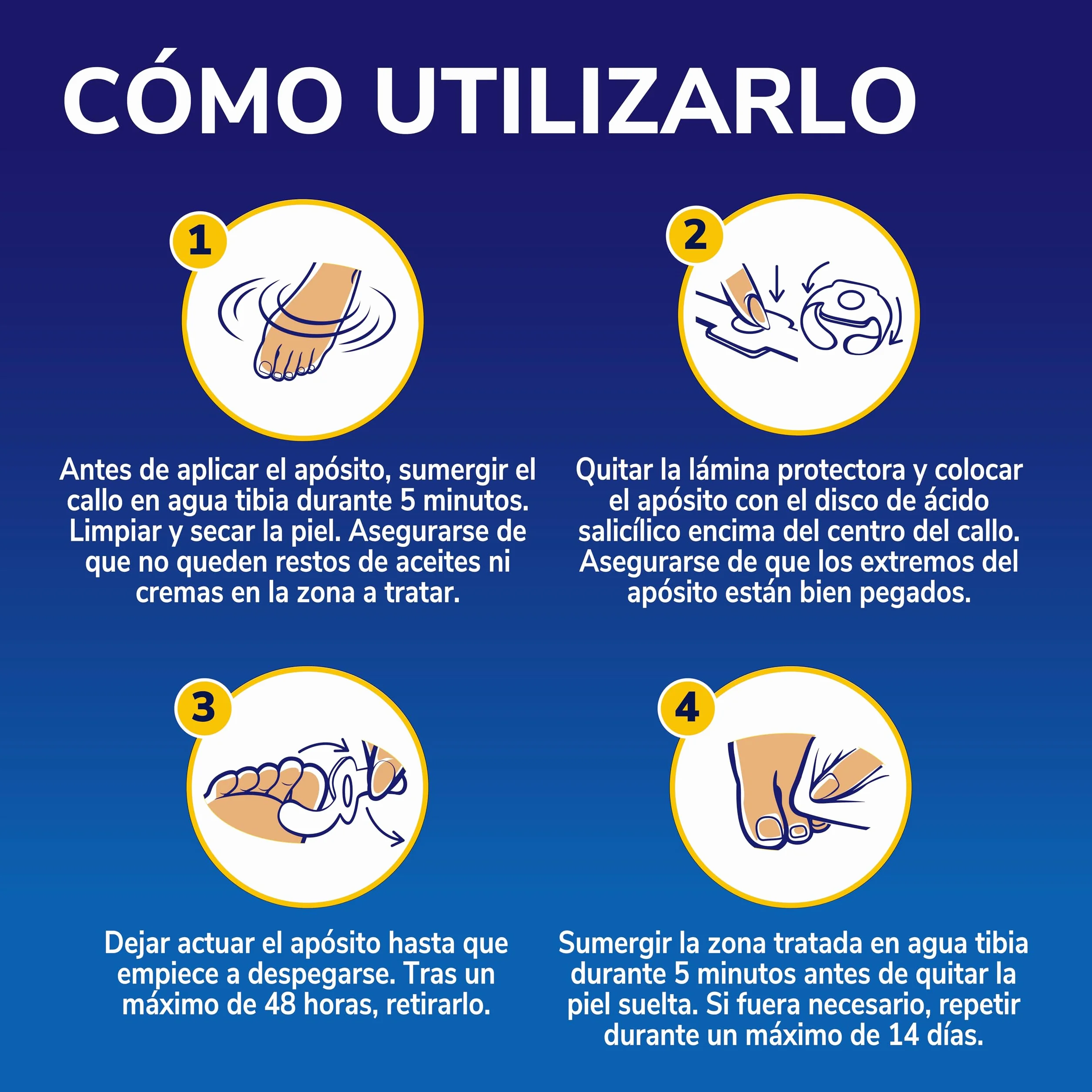 Dr. Scholl's Apósitos para eliminar callos x8, eliminador de callos en los pies, alivio inmediato del dolor, ácido salicílico