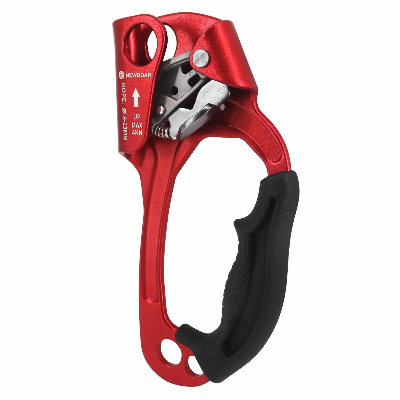 NewDoar UIAA & CE - Abrazadera de cuerda para cuerda de 8 a 12 mm (rojo)