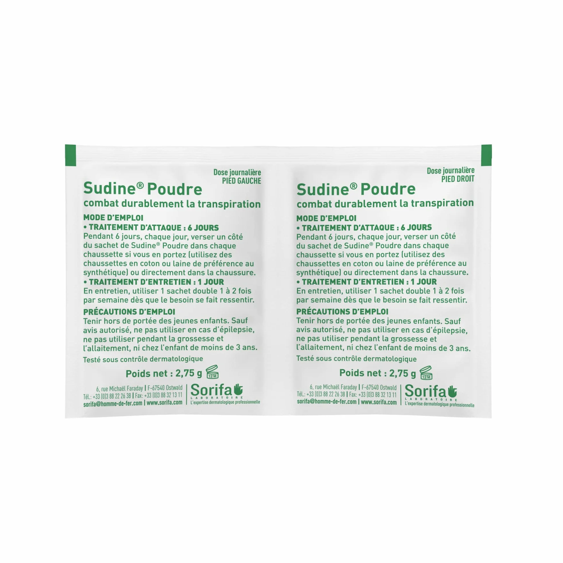 Sudine Polvo Antisudor Caja 6 Bolsas Dobles