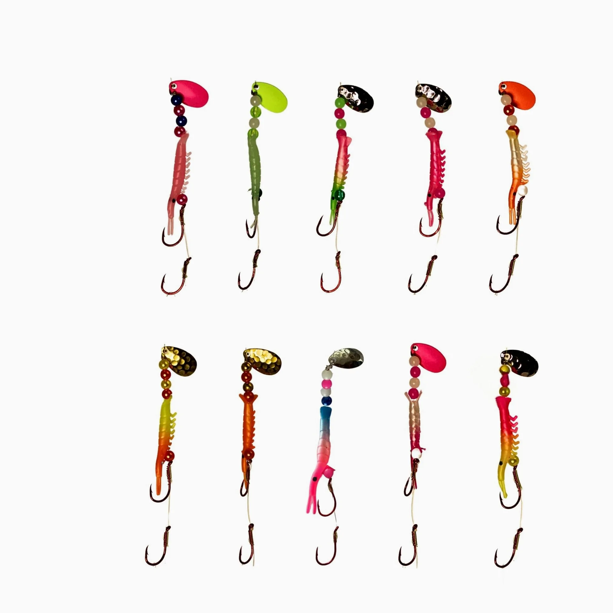 Señuelos de plástico suave para salmón y trucha Kokanee, teñidos a mano y teñidos con rayos UV, varios colores y tamaños, construcción de plástico duradero, paquete múltiple