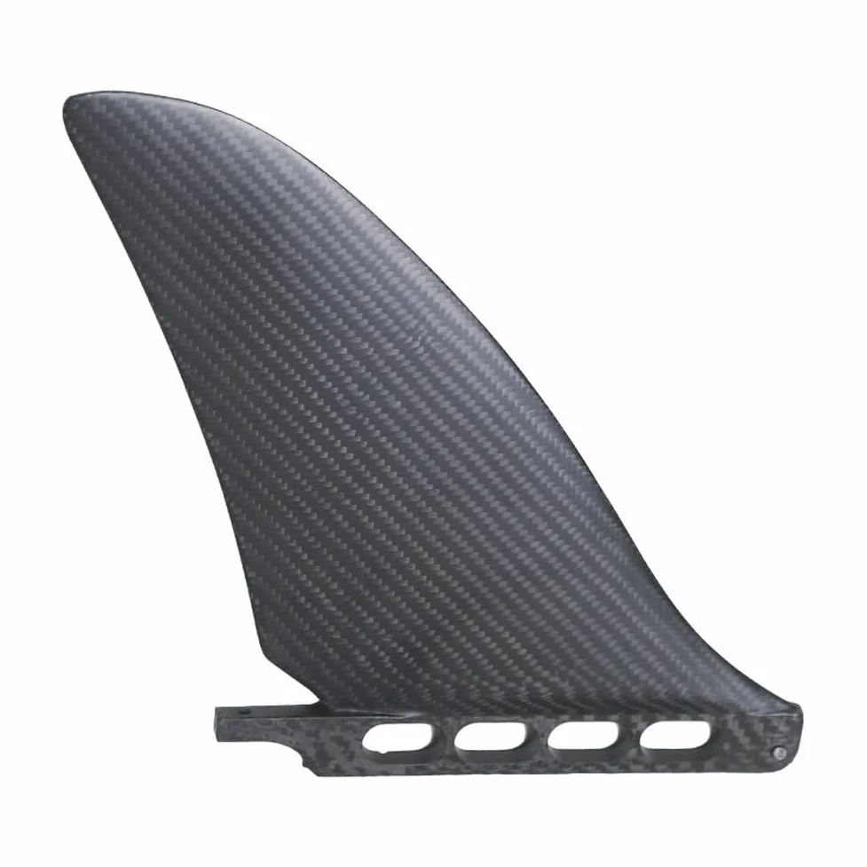 Aleta de surf de fibra de carbono de alto rendimiento, timón ligero de cola de pez de 94 g para carreras y cruceros, construcción con elegante aspecto gris, compatible con la mayoría de cajas de
