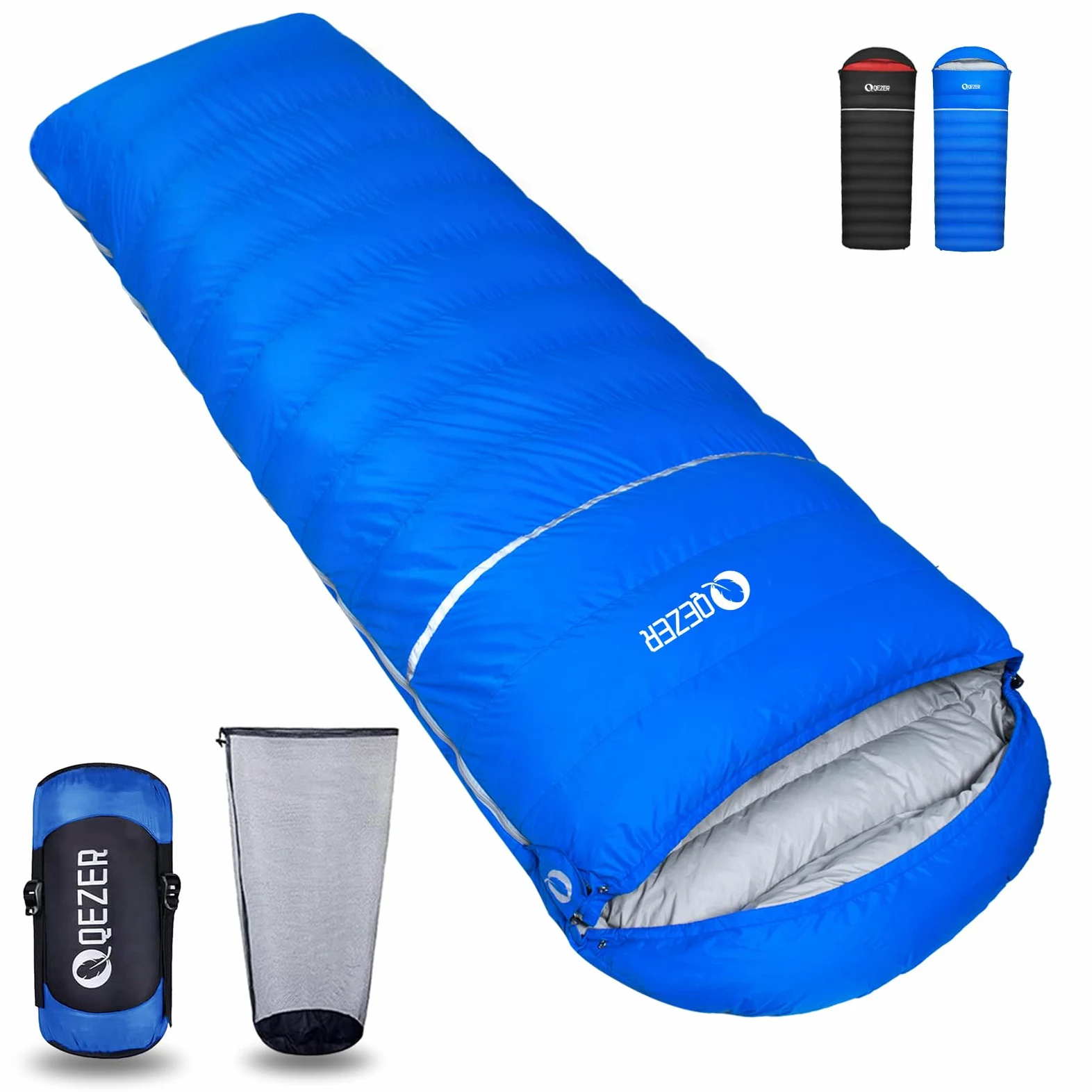 Qde-1200 Saco de Dormir Rectangular, Unisex