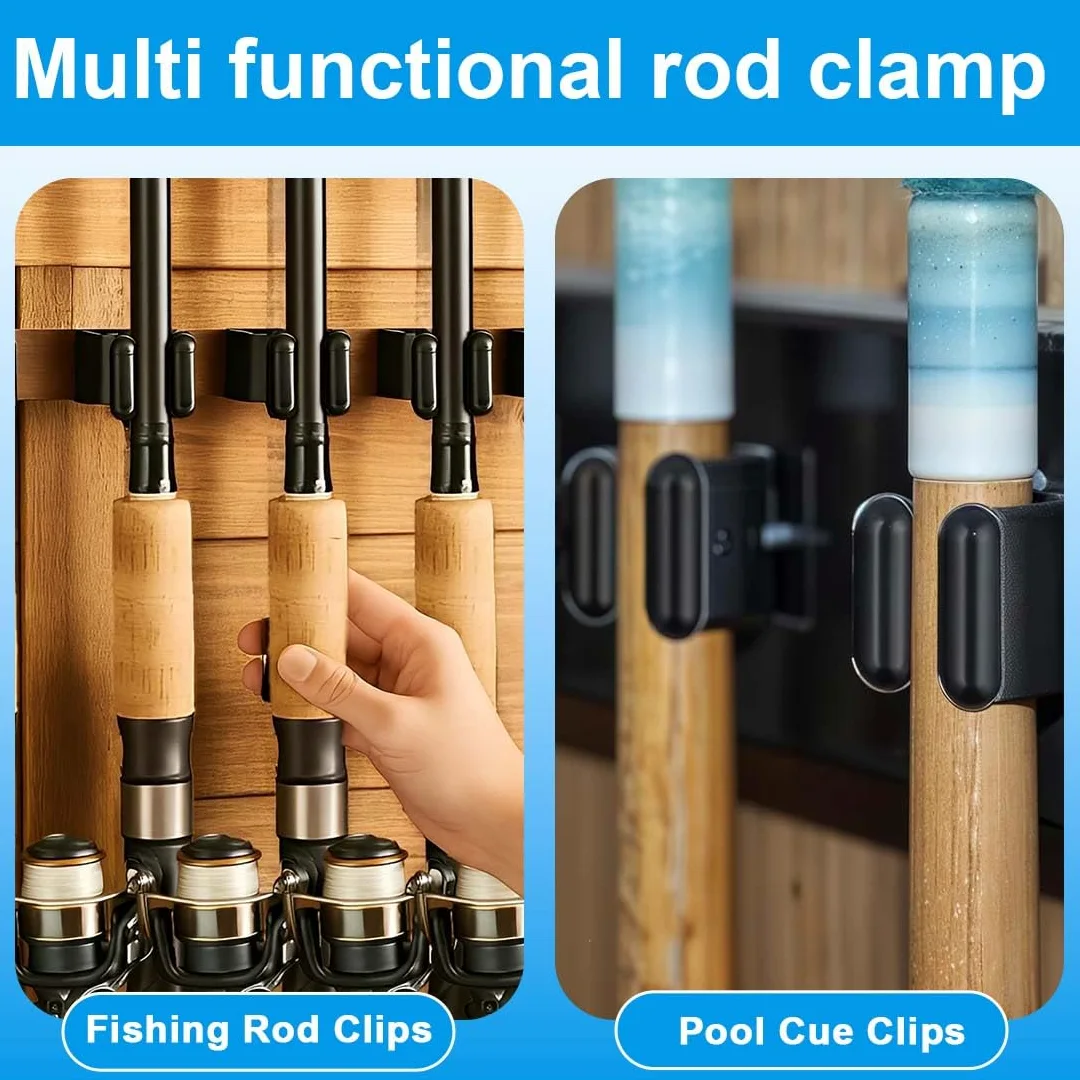 20 Piezas Soporte para Tacos de Billar Snooker,Estante para Tacos de Billar Sticks,Taco de Billar de Plástico Clip,Estantes de Almacenaje de Caña de Pesca,Accesorios de Billar