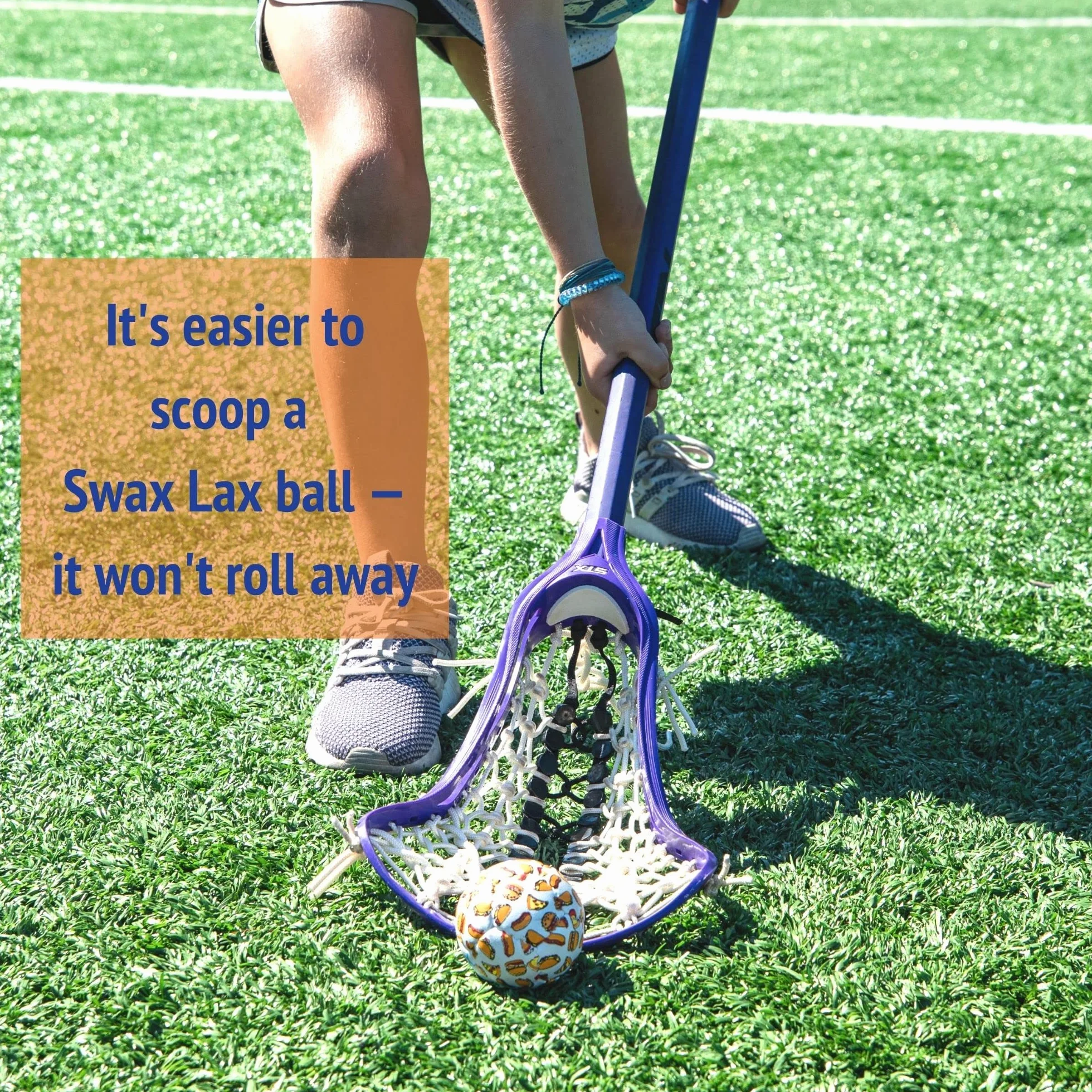 SWAX LAX Bola de Entrenamiento de Lacrosse – Entrenamiento Interior y Exterior Menos Rebote y Rebote