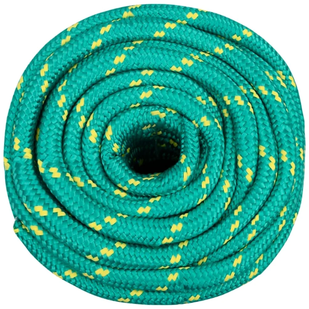 Cuerda de polipropileno verde 18 mm 100 m para barco, vela, camping, fijación, ataduras, resistente a la intemperie, resistente a la rotura para uso marino y exterior