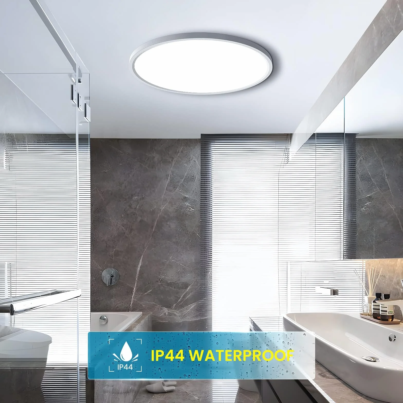 OTREN Plafon LED 28W 6500K Blanca Fría 30CM IP44 Lámpara Techo Ultrafina