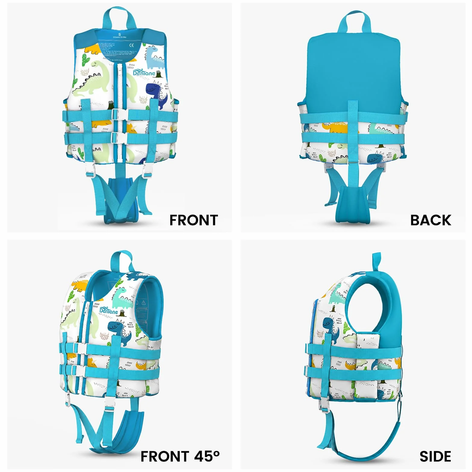Chaleco de natación Neopreno niños 2-9 años Traje baño entrenamiento Correas Seguridad Ajustables SML 15-40kg