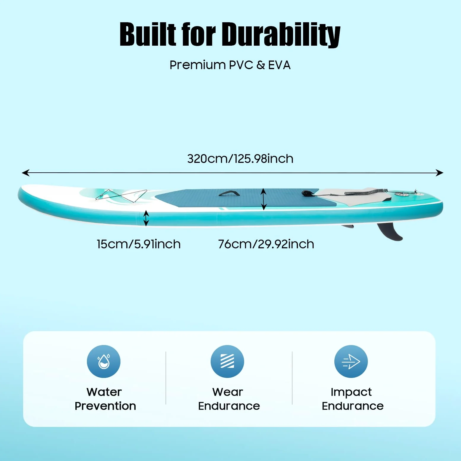 Tabla de surf hinchable de pie para remo, juego de tabla de surf para remo, adecuada para adultos y jóvenes, incluye remo, bomba, mochila, leash, hasta 150 kg