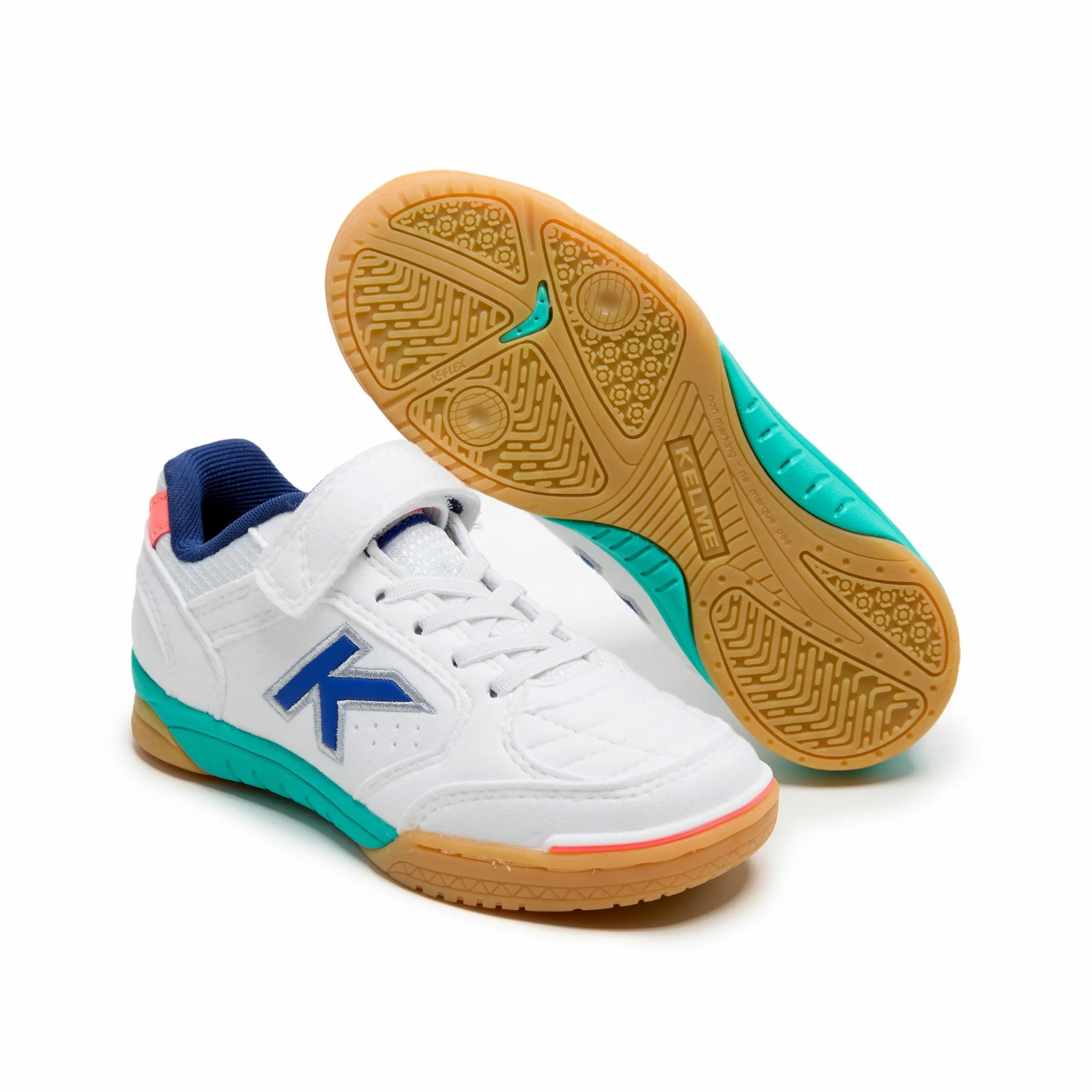 KELME Zapatillas De Fútbol Sala De Niño Precision Elastic Blanco