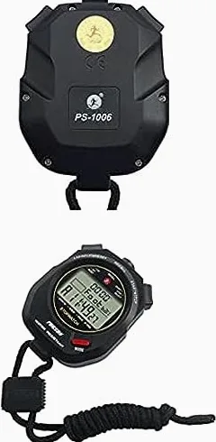 Cronómetro digital con memoria dividida de 100 grados, alarma de calendario y modo de ritmo, pantalla extra grande resistente al agua, a prueba de golpes, para entrenadores, incluye batería