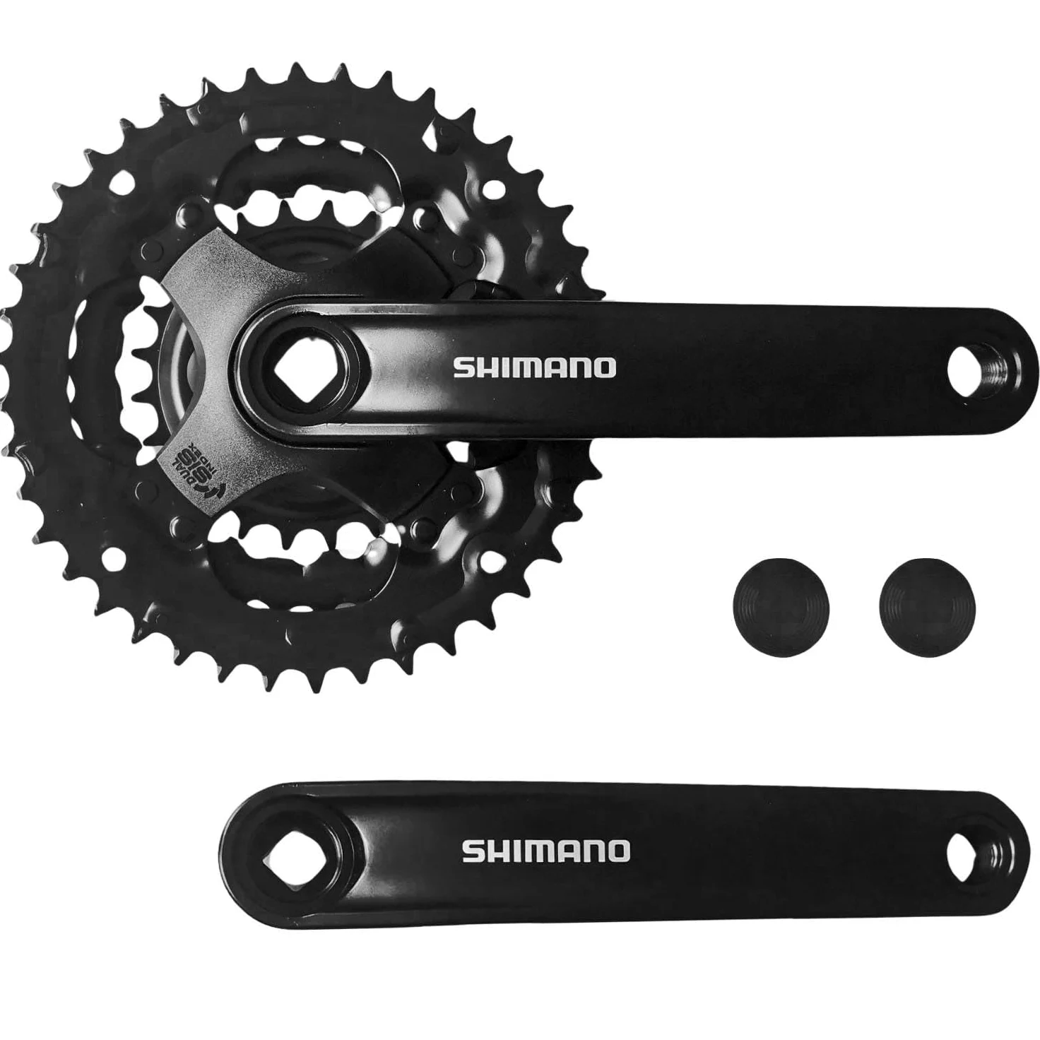 Shimano Tourney FC-TY301 Manivela cuadrada para bicicleta 42-34-24 dientes 170 mm