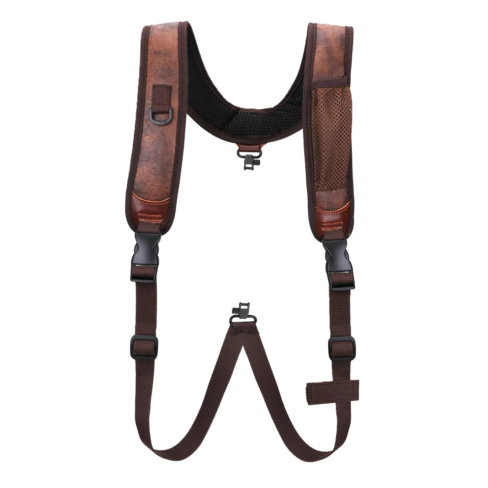 Correa de Eslinga para Rifle TOURBON PU y Cuero Arnés Ajustable Tirantes de Caza