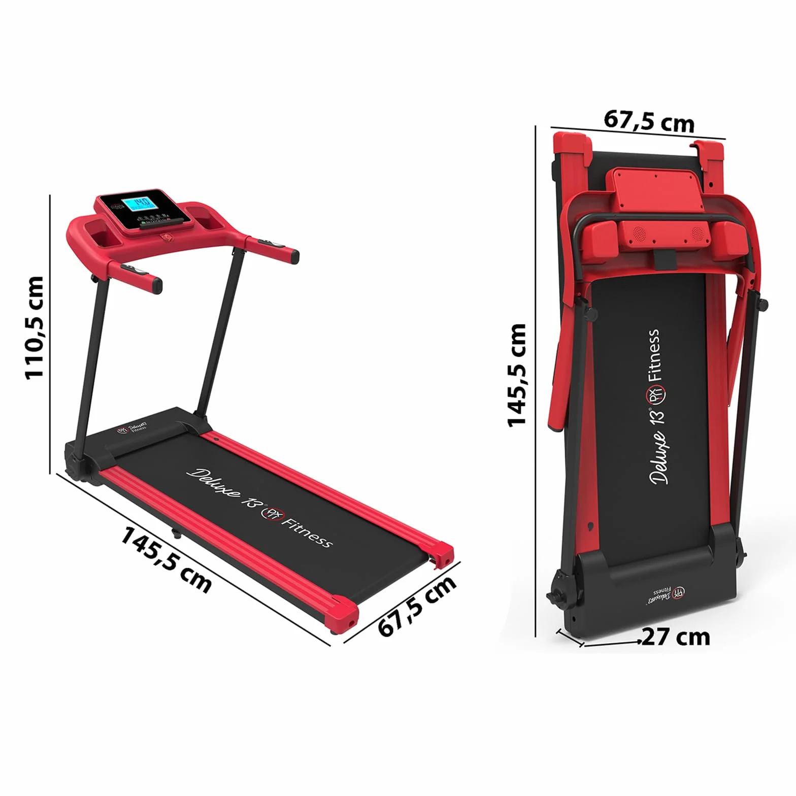 Cinta de Andar y Correr - Motor 1500W 2CV - Plegado Horizontal - Soporta 150 kgs