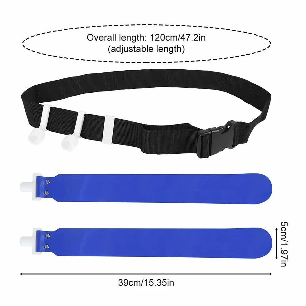 DONGKER Kit de banderas y cinturones, cinturón de fútbol de PVC, 2 banderas, hebilla de liberación para equipos de entrenamiento juvenil y adulto