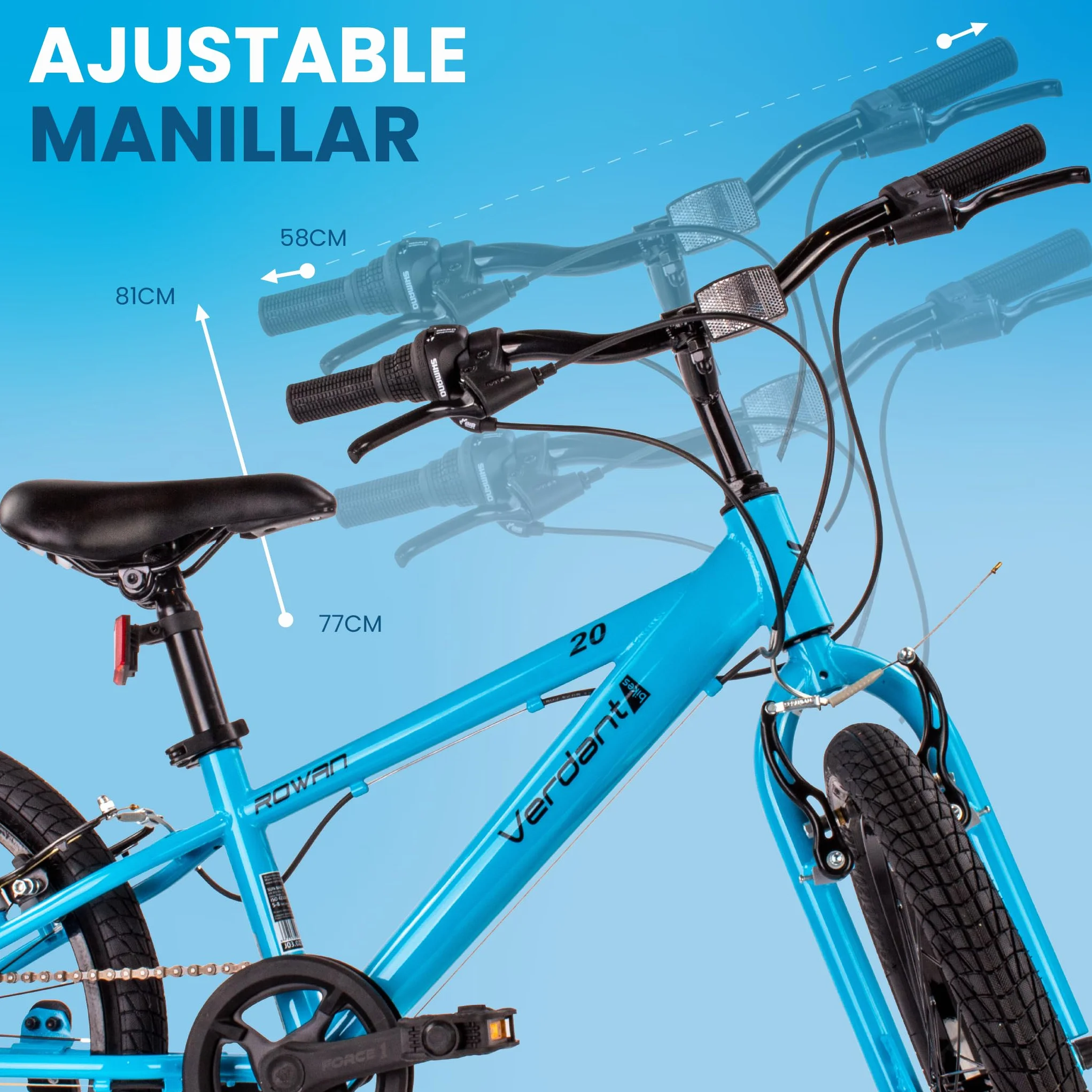 Shimano Verdant Bike Bicicleta Infantil 20 24 Pulgadas Altura Ajustable