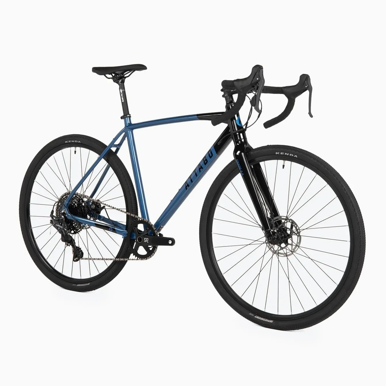 ATTABO Bicicleta Gravel Grado 2.0 con Cuadro de Aluminio 54 cm Manillar Ergonómico Frenos de Disco Mecánicos TEKTRO Azul Bici con Ruedas de 28" con Accesorios Sillín Ajustable 10 Velocidades