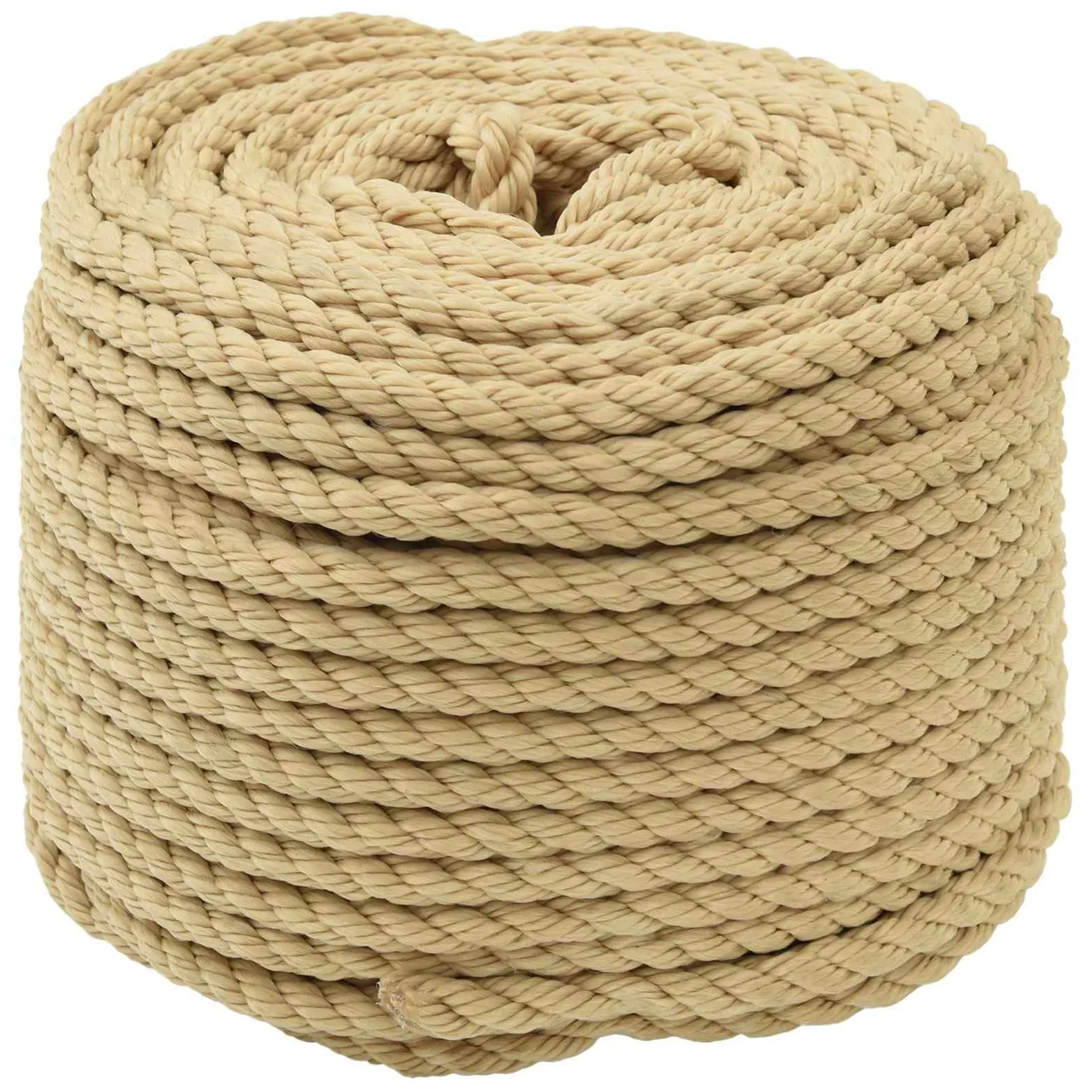 Cuerda de polipropileno natural, 8 mm, 100 m, flexible, resistente a la intemperie, resistente a los rayos UV, versátil para barco, camping, jardín, taller, artesanía, transporte, seguridad