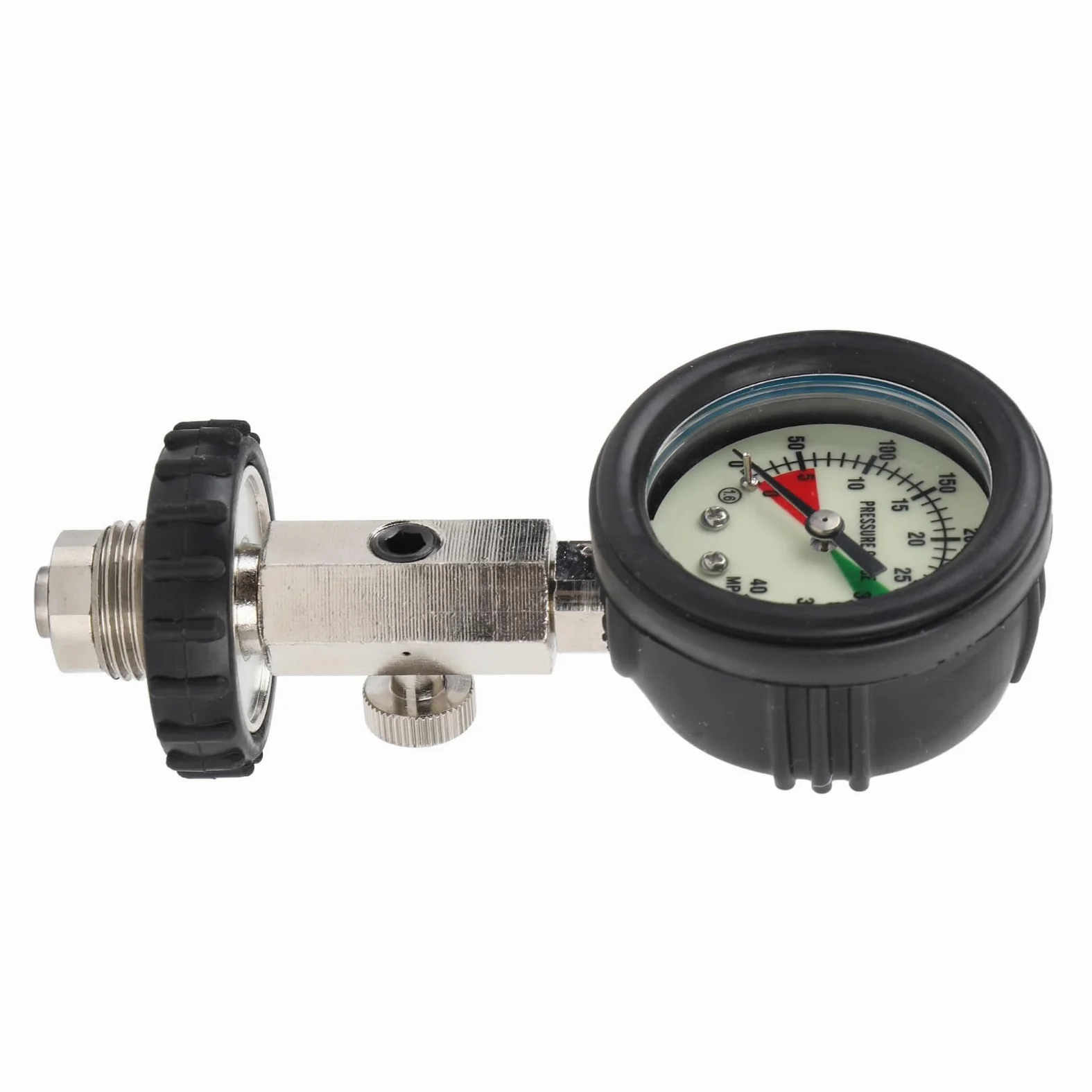 GOWENIC Manómetro de Buceo, Diseño Ligero de Alta Precisión para Seguridad de Buceo, Acero Inoxidable