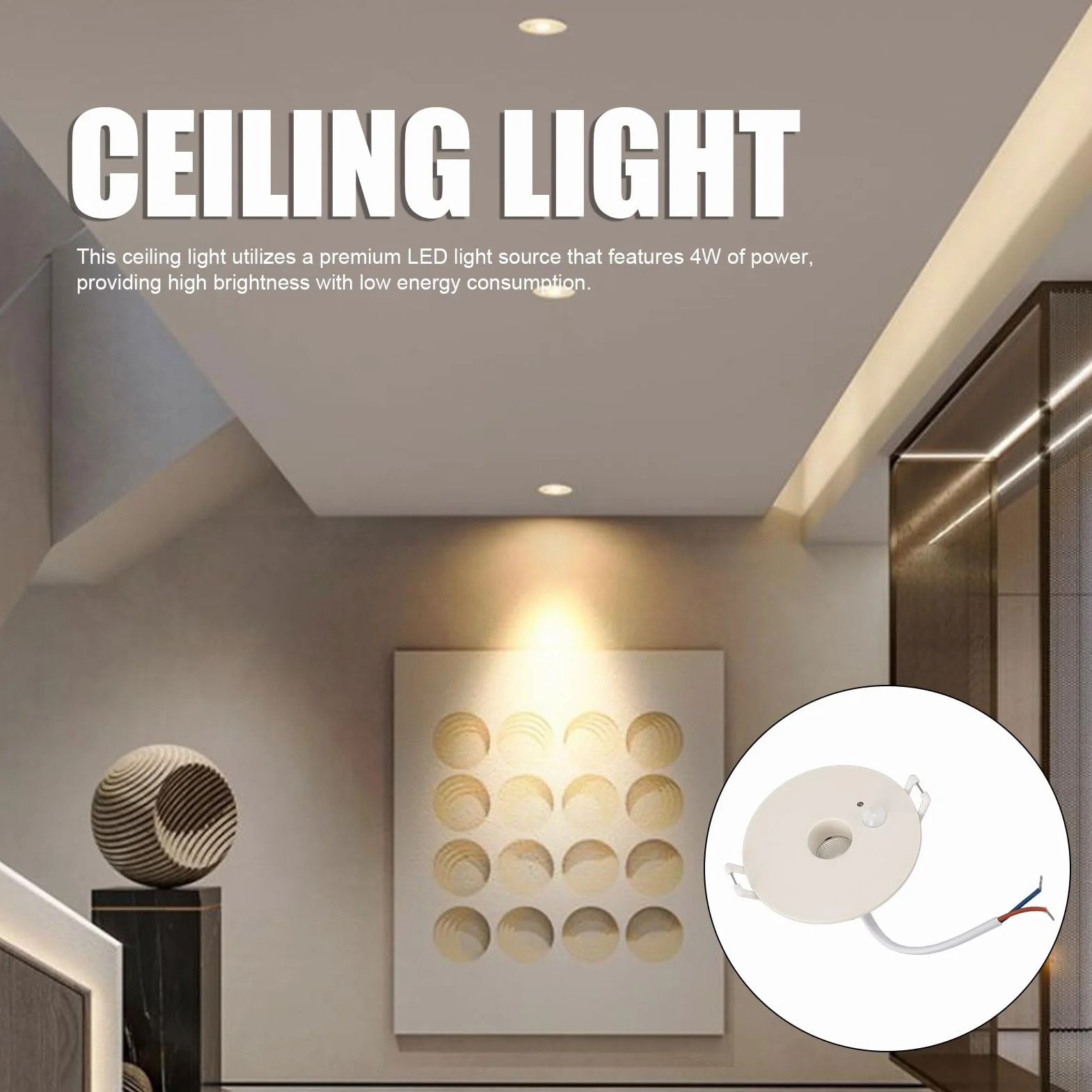 Foco Empotrable LED 9W con Sensor de Movimiento 120° 3-6m