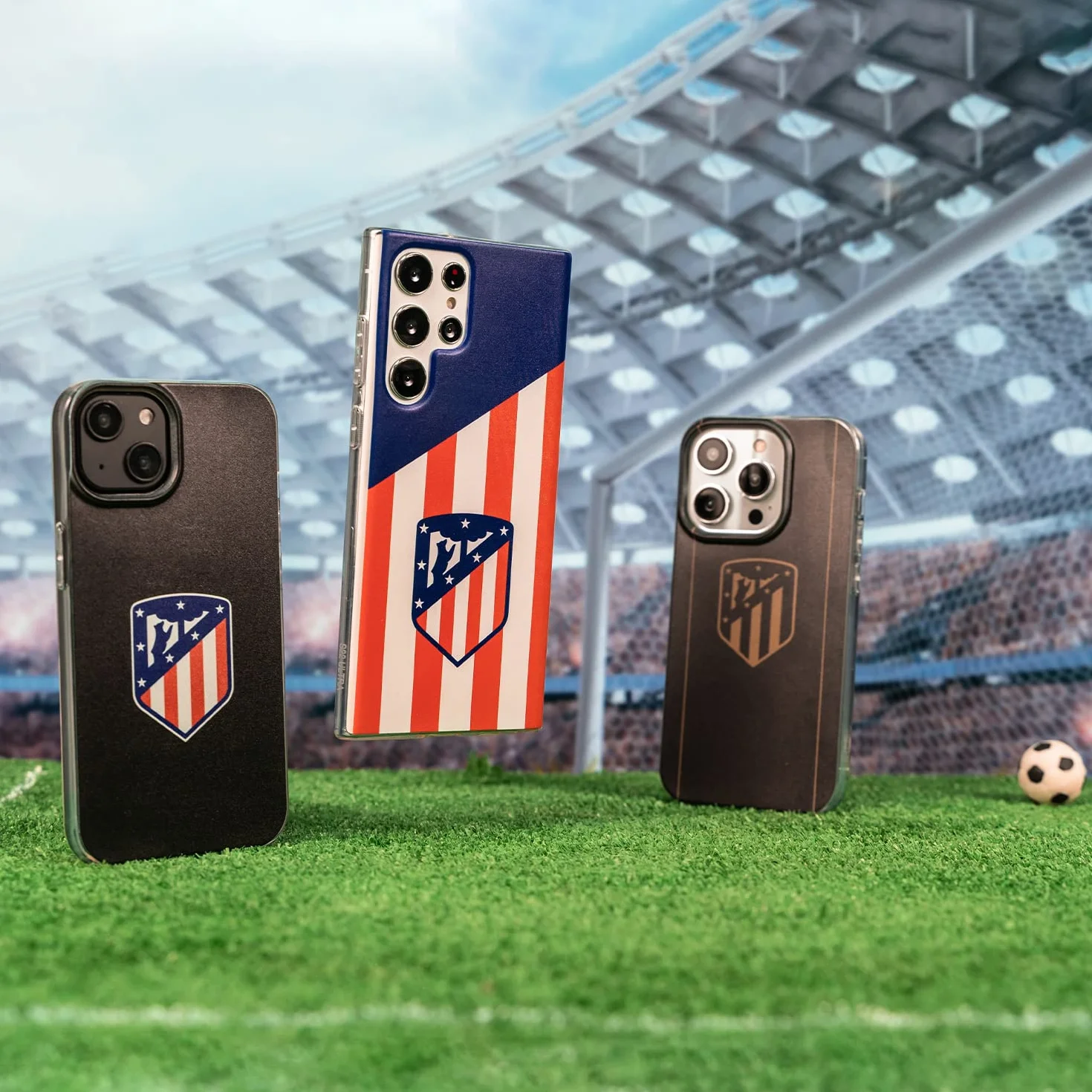 Funda para Samsung Galaxy A14 5G del Atlético de Madrid Escudo Rojiblanco tansparente para Proteger tu móvil. Carcasa de Silicona Flexible con Licencia Oficial Atlético de Madrid