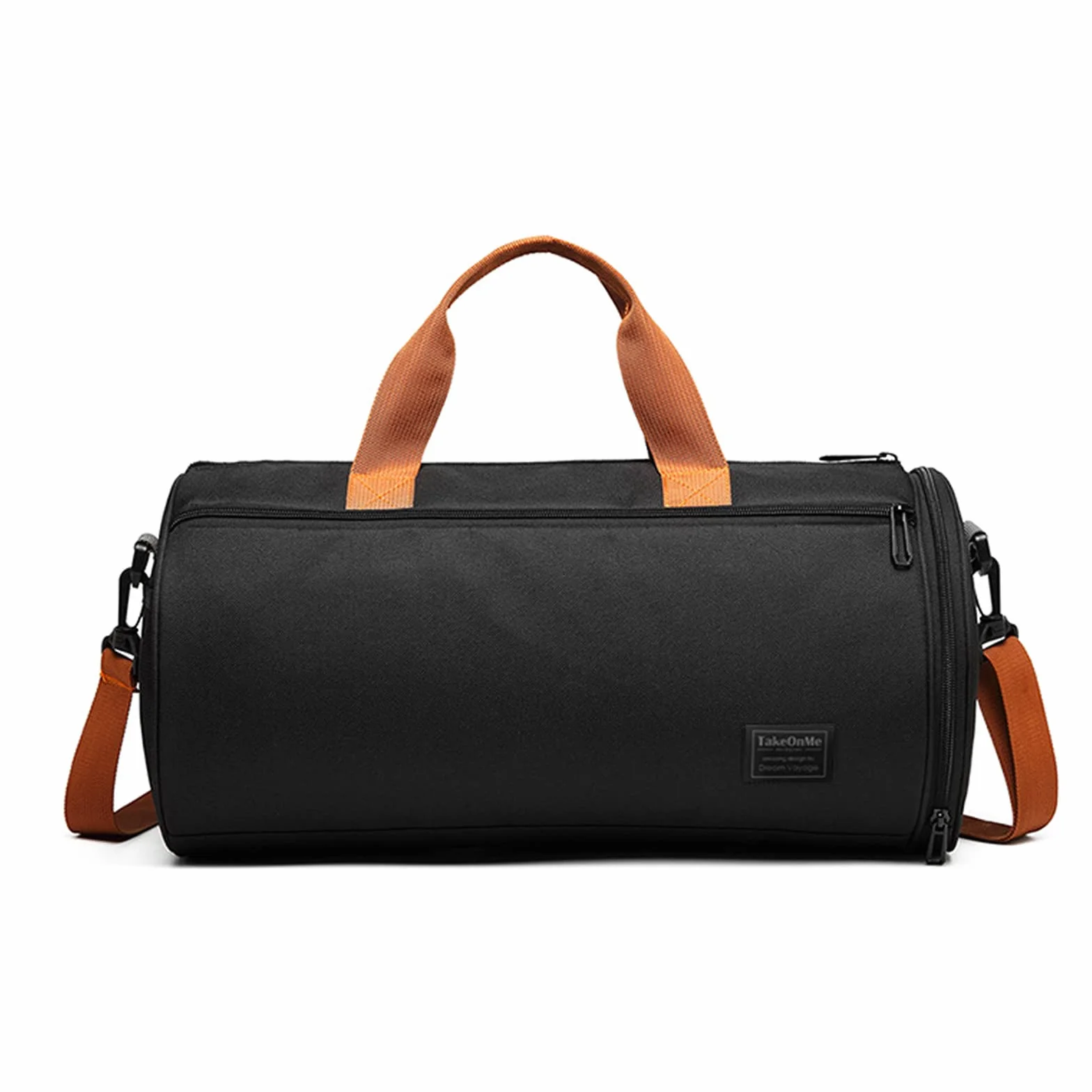 FANDARE Bolsa de Viaje para Mujer Hombre Bolsas de Deporte Gimnasio Tote con Bolsillo Húmedo Compartimento Zapato Negro