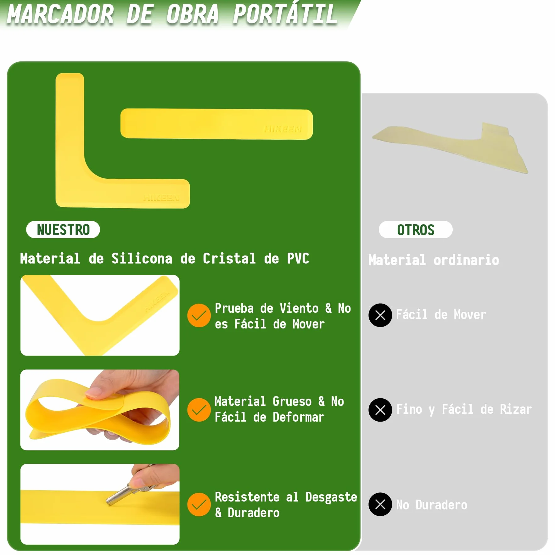 BOOSTEADY Marcadores Líneas Cancha Pickleball Antideslizantes Resistentes Viento 28 Unidades