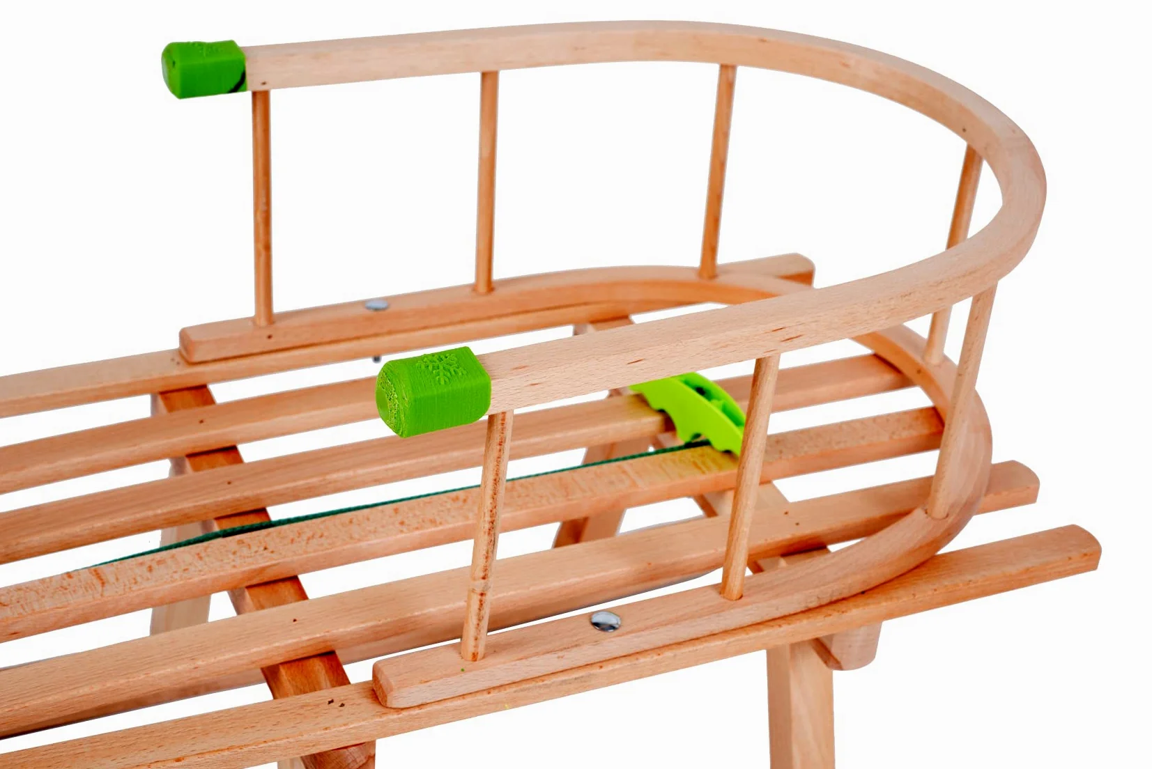 GaGadumi Trineo de madera de 90 cm con respaldo y cuerda de tracción, trineo duradero para niños y adultos, trineo de madera FSC