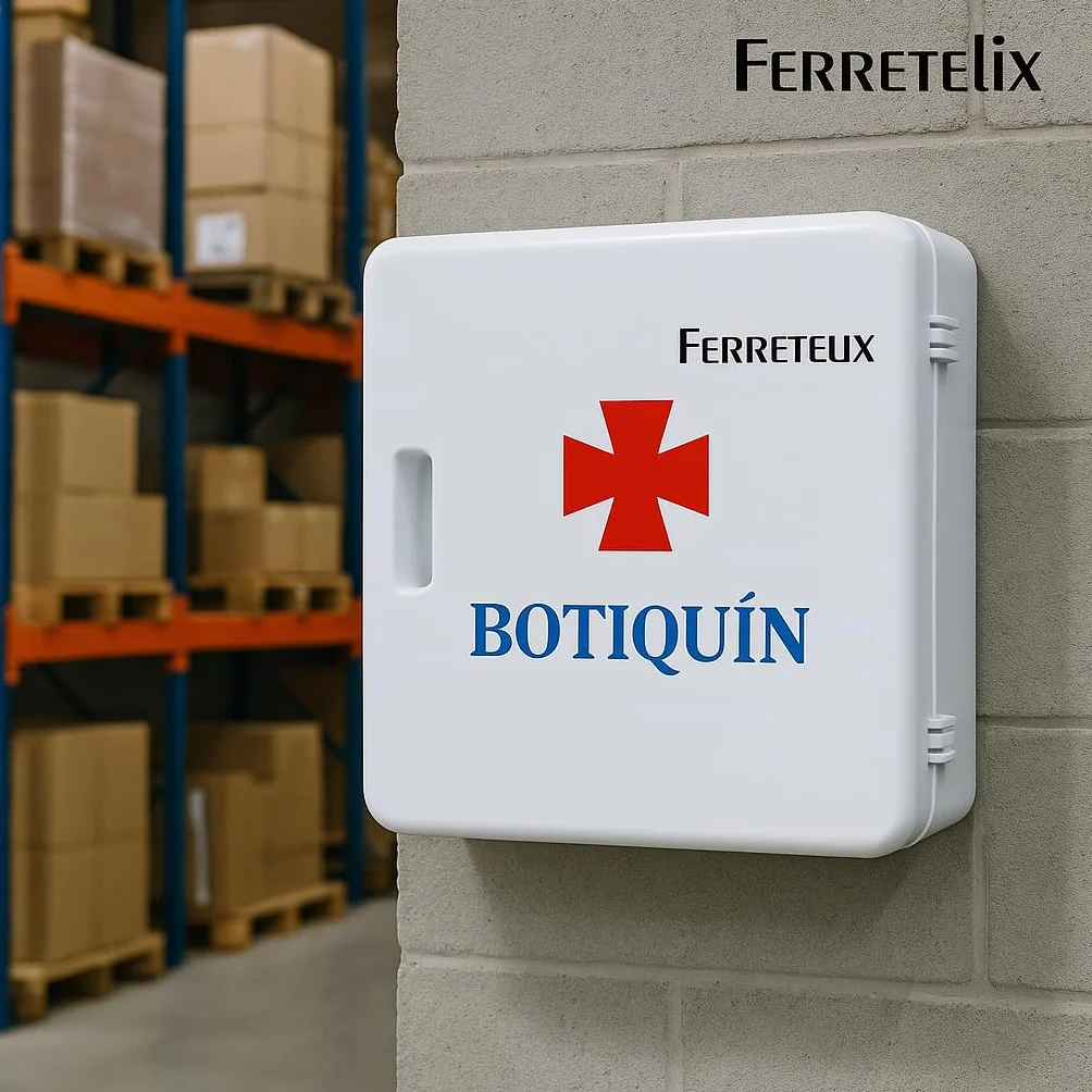 FERRETELIX® Botiquín de Primeros Auxilios Completo con Armario de Pared Homologado