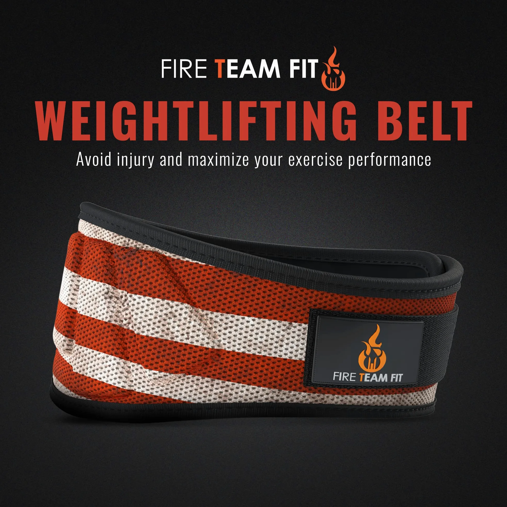 Fire Team Cinturón de levantamiento de peso, cinturón de levantamiento olímpico para hombre y mujer, 15,24 cm, sujeción de la espalda para halterofilia