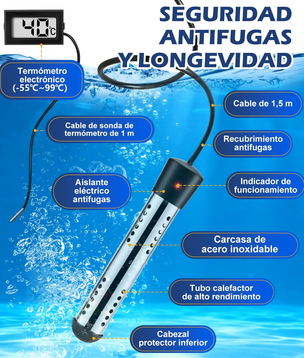 WADEO Ducha portátil para Camping 6000 mAh con Cubo Plegable de 20 l, Agua Caliente, Bomba Recargable de 5 velocidades con Pantalla LED, 4 Modos de Chorro para Caravana, Viaje, Coche, Mascotas
