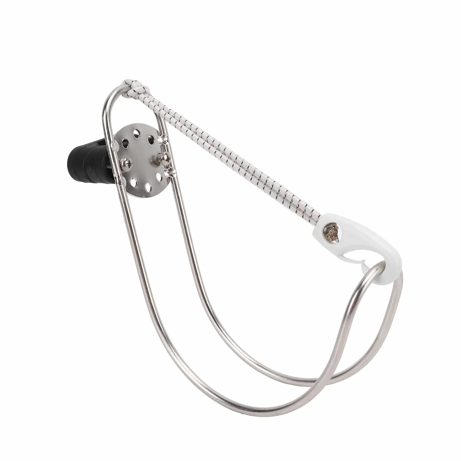 Generic Soporte de Anillo Salvavidas Ajustable de Acero Inoxidable para Barco Marino, Soporte de Aro Salvavidas Duradero para Herradura, Fácil de Instalar, Tamaño Pequeño, 1 de Aro