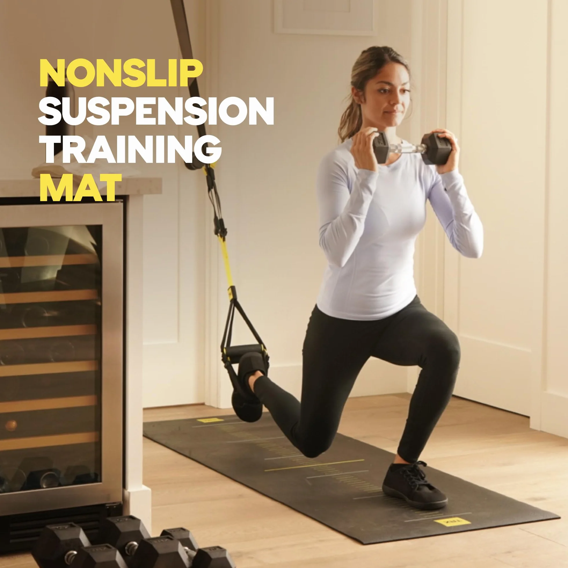 Estera de entrenamiento de suspensión TRX 72 pulgadas x 24 pulgadas