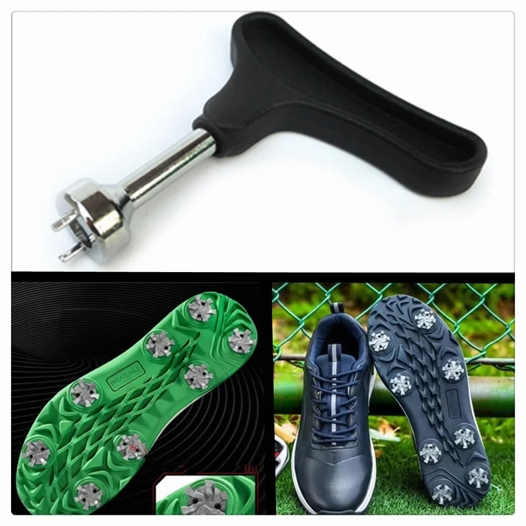 Puntas de Golf Universales - 25 Piezas Tacos Fáciles de Cambiar + 1 Llave de Punta para Zapatos - Practical Golf Spikes for Golfers