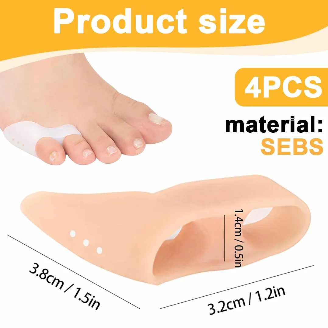 Separadores de Dedos Pequeños, Corrector de Dedos Superpuestos, Separadores de Gel para Pies, Protección y Relajación