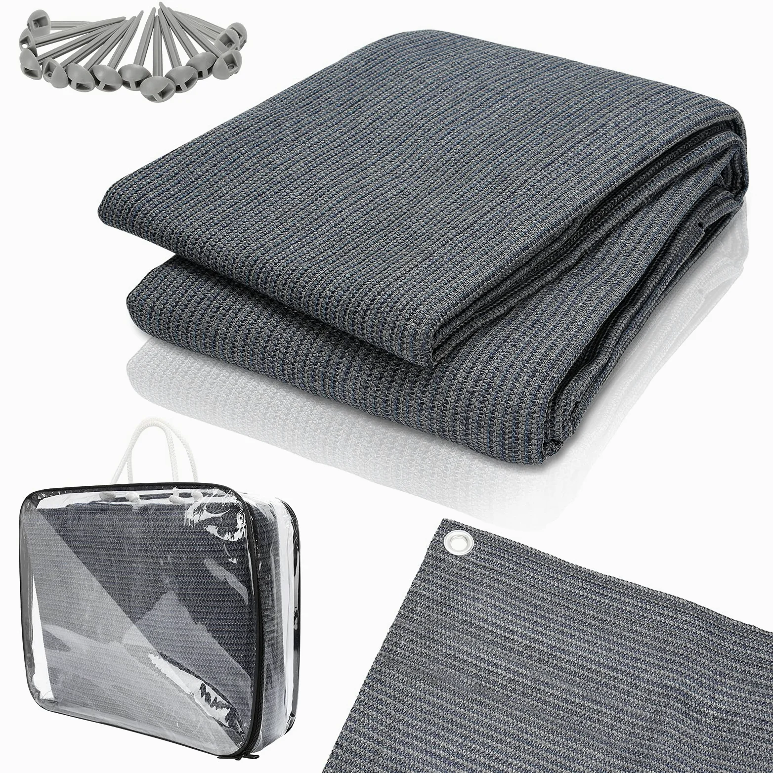 Daromigo Alfombra para Tienda de Campaña 300x500 cm Antideslizante Transpirable Lavable con Bolsa de Transporte
