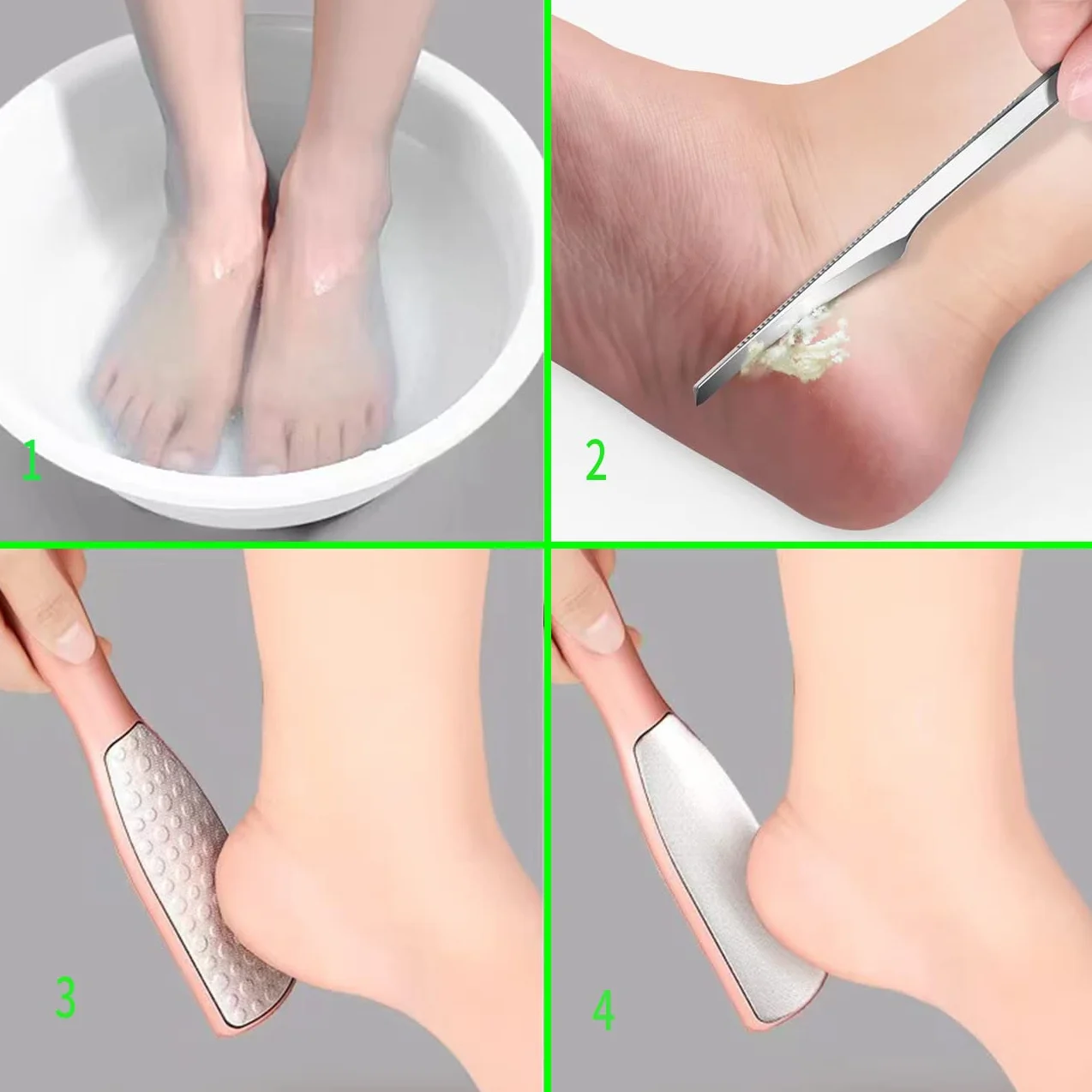 Lima de pie de acero inoxidable, corte láser de doble cara, impermeable y antioxidante