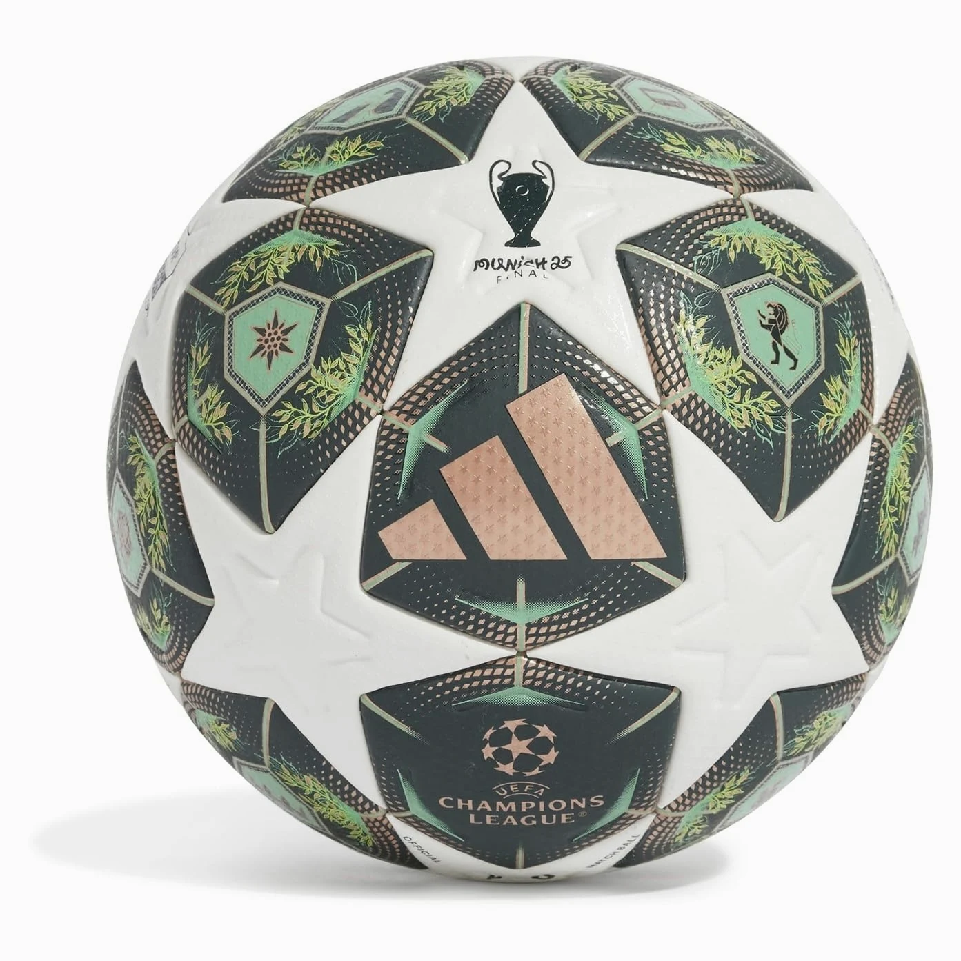 adidas UEFA Champions League Munich 25 FIFA Quality Pro Ball JH1279, Unisex Footballs, Green, 5 EU