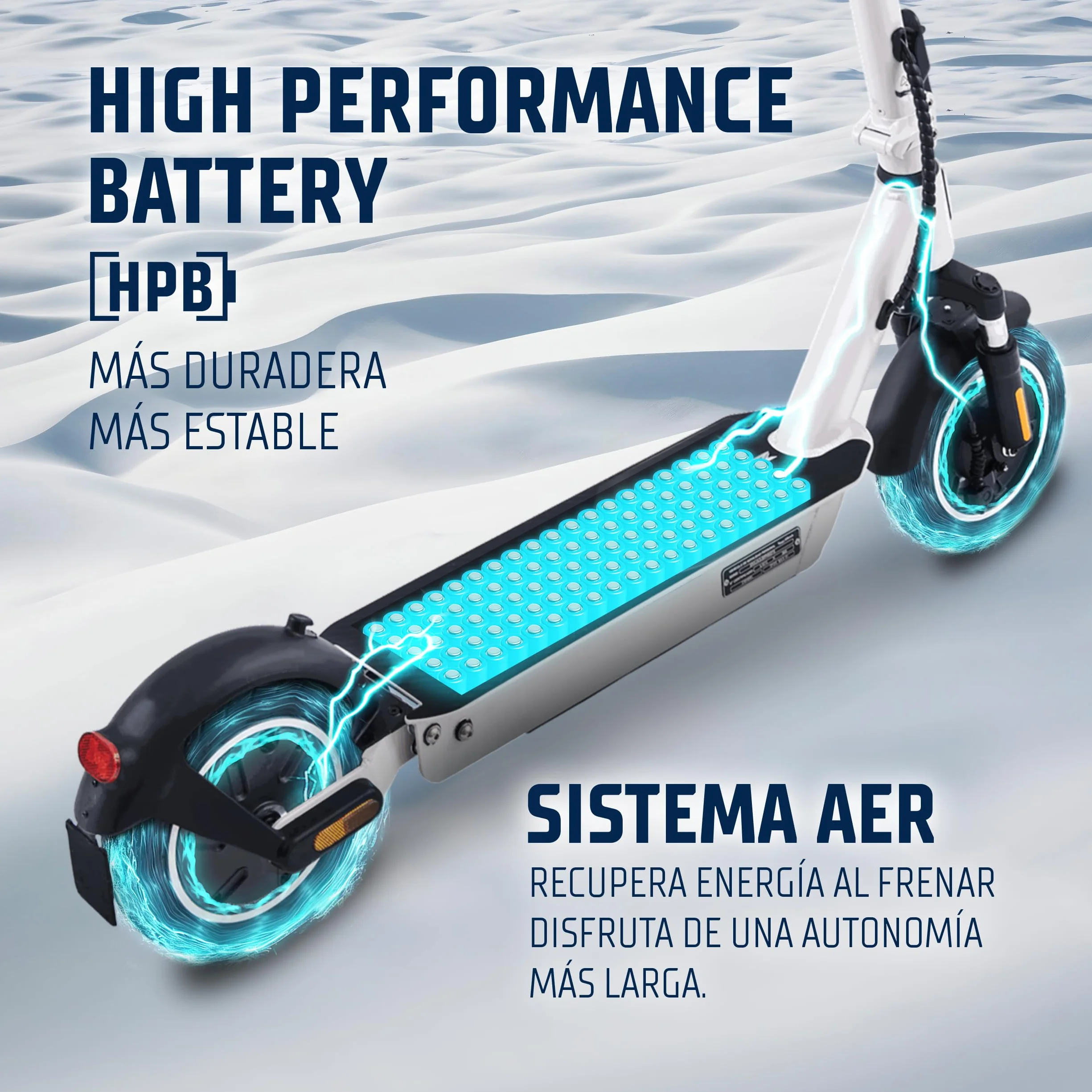 Patinete Eléctrico Adultos Homologado DGT 800W 50km Autonomía IP54 Ruedas 10" Llave NFC Intermitentes Doble Suspensión Frenos AER
