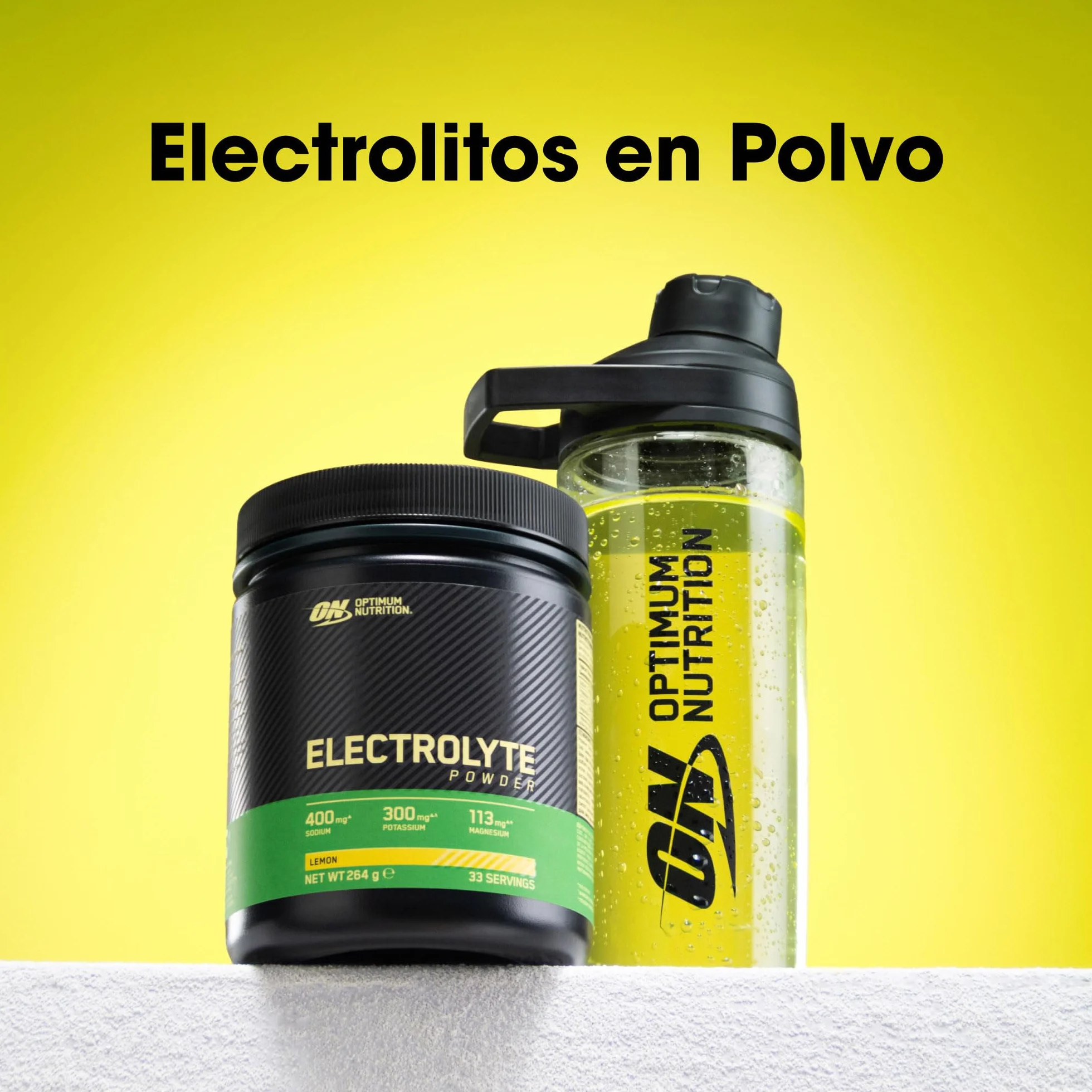 Optimum Nutrition Electrolitos en Polvo Sabor Limón 264 g 33 Raciones Sodio Magnesio Potasio