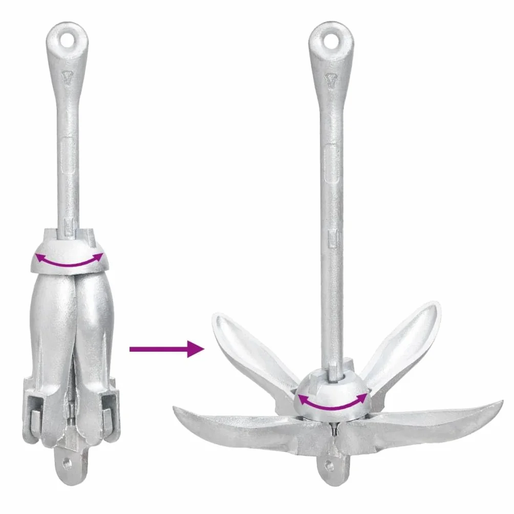 Ancla plegable (6 kg, hierro fundido galvanizado en caliente