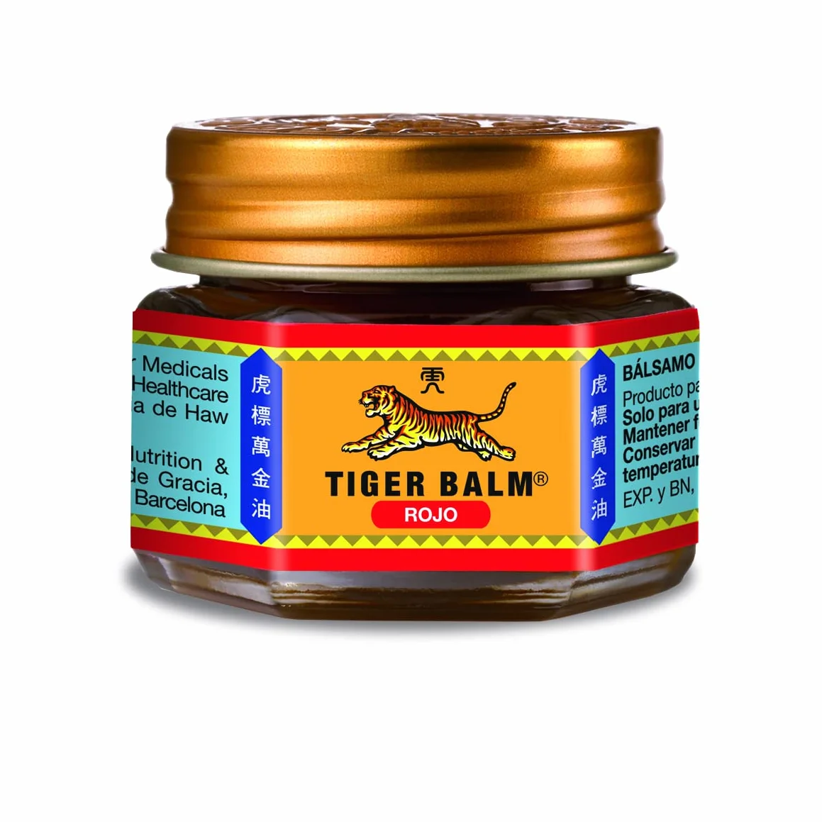 Tiger Balm Rojo Bálsamo Original para Masajes con Efecto Calor Alivio Muscular y Articular 19 g