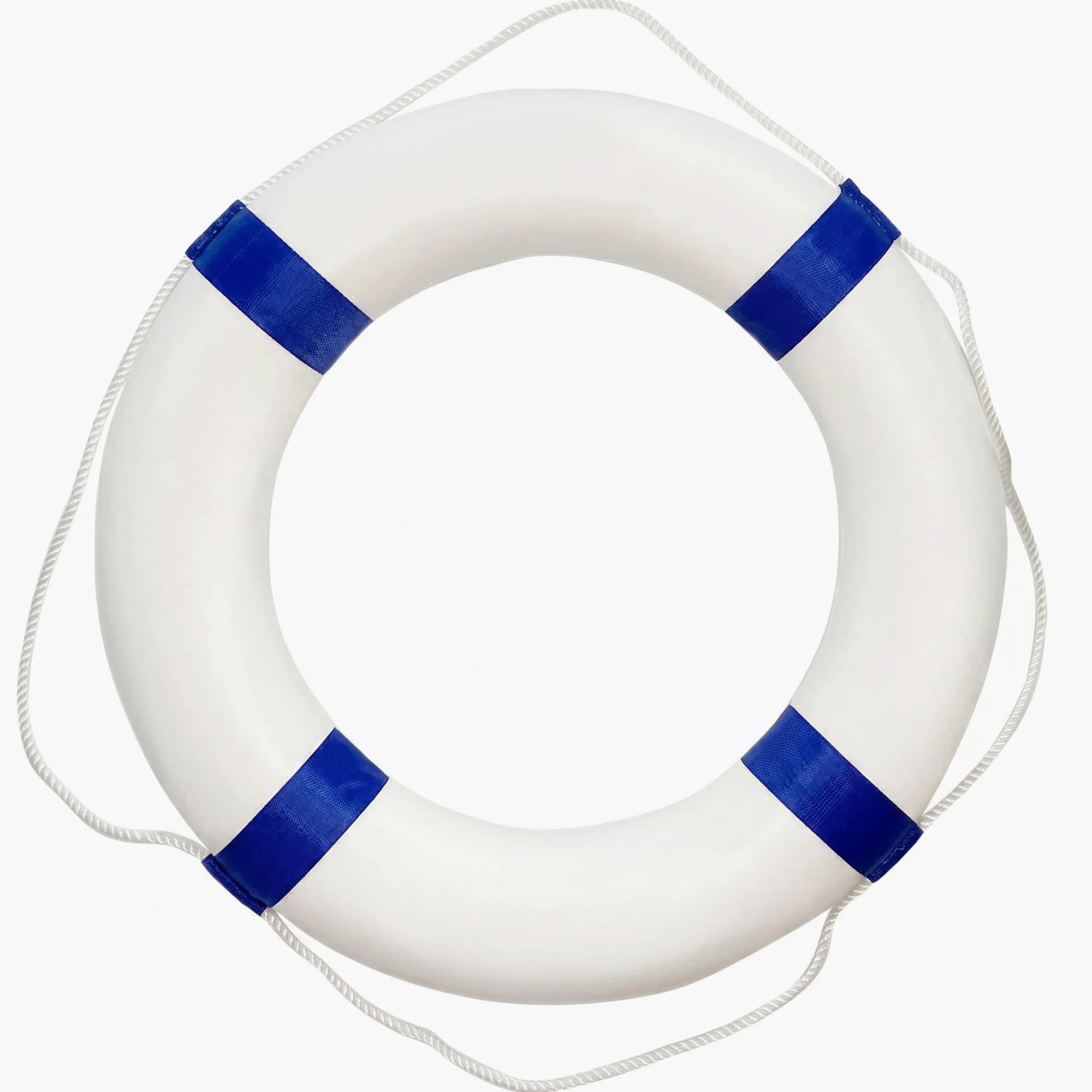 Anillo Salvavidas para Piscina, Anillo Salvavidas de 20 Pulgadas, Seguridad para Piscina sin inflar con lámina Reflectante y Cuerda para decoración de Paredes, Rojo y Blanco