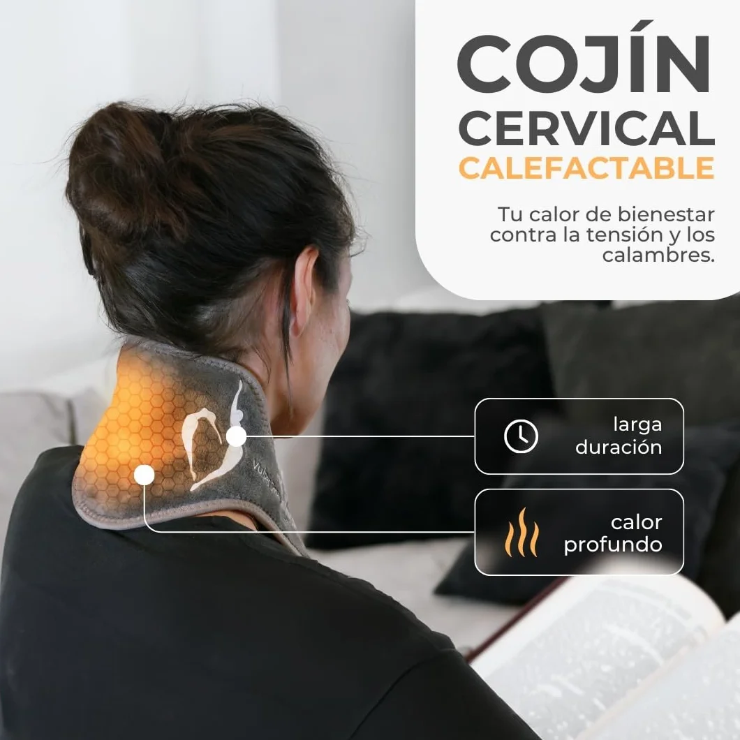 Vulpés NeckPad Pro Almohadilla Térmica Cervical Inalámbrica Calor Infrarrojo Profundo Control por App
