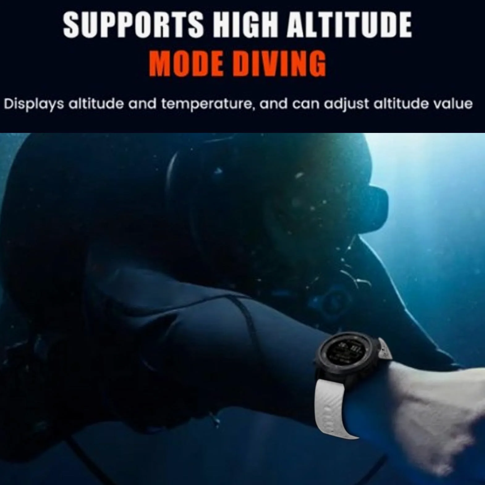 RiToEasysports Computadora de Buceo, Pantalla de 1,18 Pulgadas 100 M Seguimiento de Actividad Reloj de Computadora de Buceo para Natación Apnea