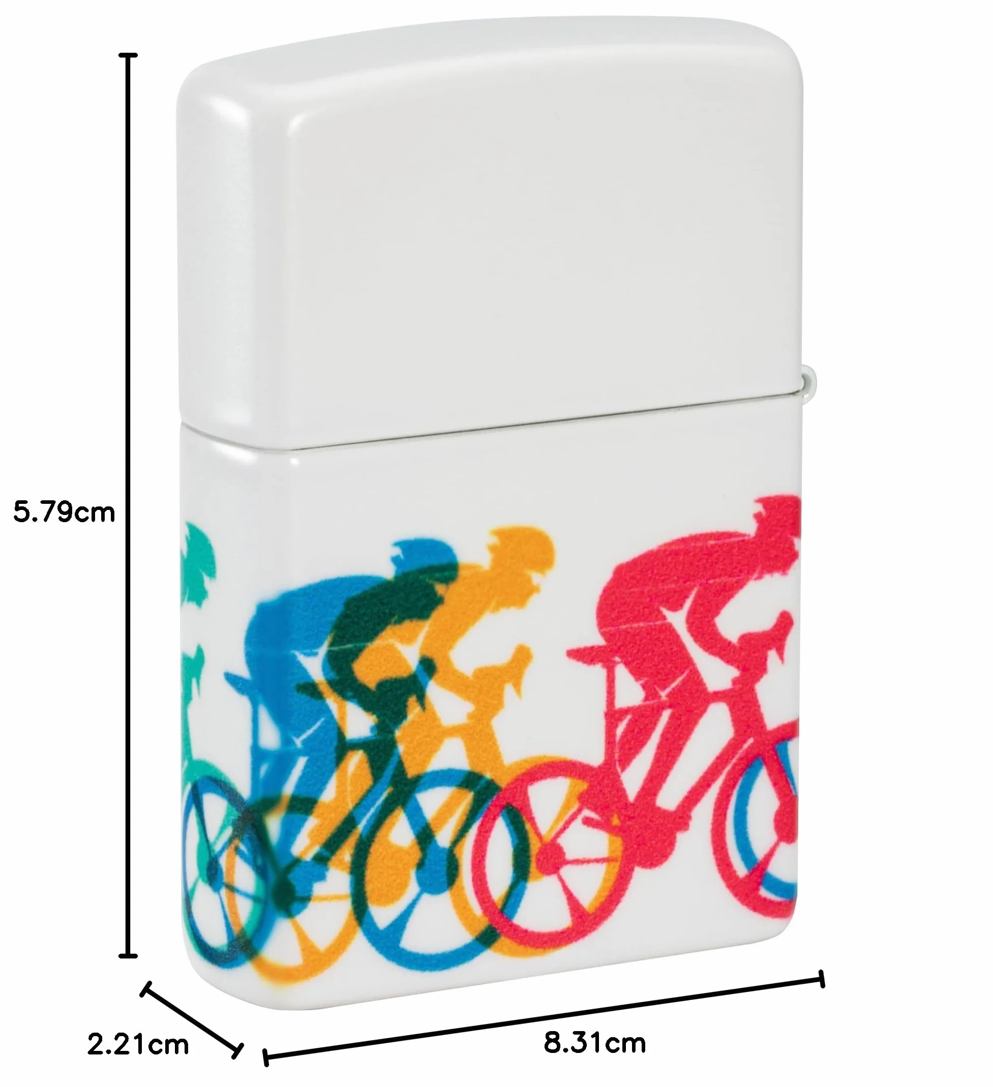 Zippo Sturmfeuerzeug Bicycle Race 540° Color Image Nachfüllbar Wiederverwendbar Windfest